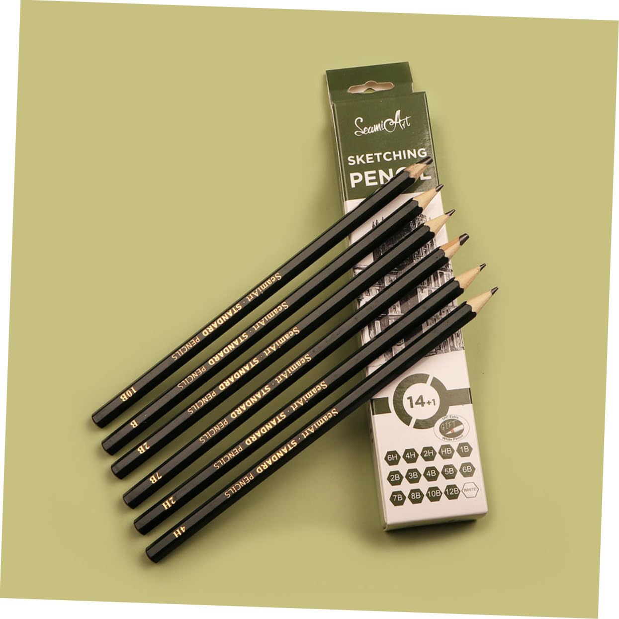Anneome 15-Piece Sketch Pencil Set - Professional Graphite Drawing Pencils for Artists & Kids - Wooden Art Pencils for Sketching, Shading & DIY Projects - Perfect for Classroom, Home & Studio Use