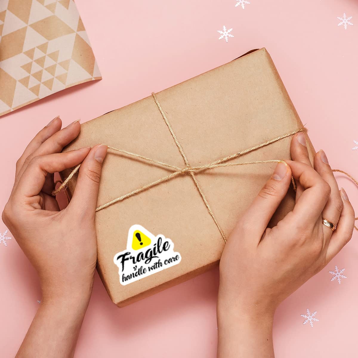 500 PCS Fragile Stickers for Shipping - Funny Handle with Care Labels for Packing Boxes, Mail Envelopes & Small Business Use - Perfect for Delicate Items & Safe Delivery