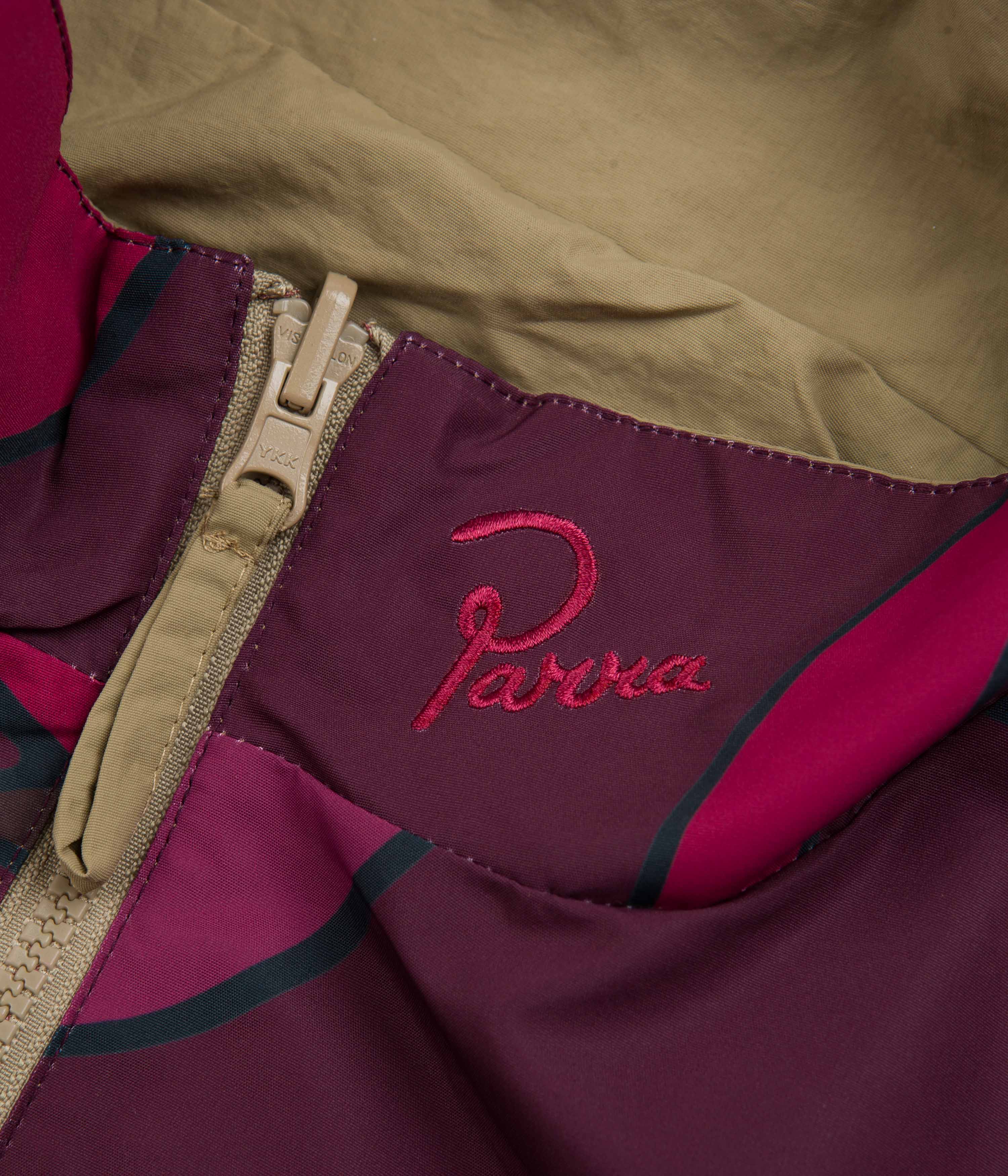 Parra The Secret Garden Track Jacket - Premium Wine Red Athletic Jacket for Men & Women | Perfect for Running, Gym Workouts & Streetwear Fashion