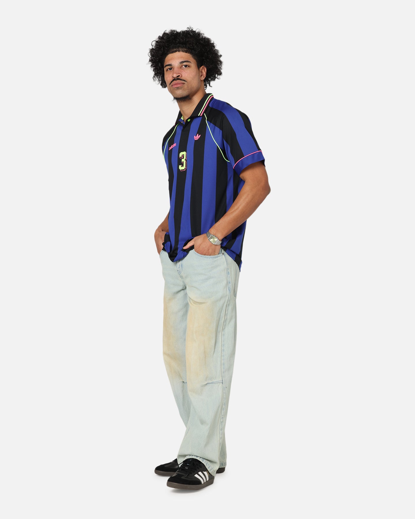 Adidas Jacquard Jersey Blue/Black - Lightweight Breathable Soccer Jersey for Men - Perfect for Training, Matches & Casual Wear