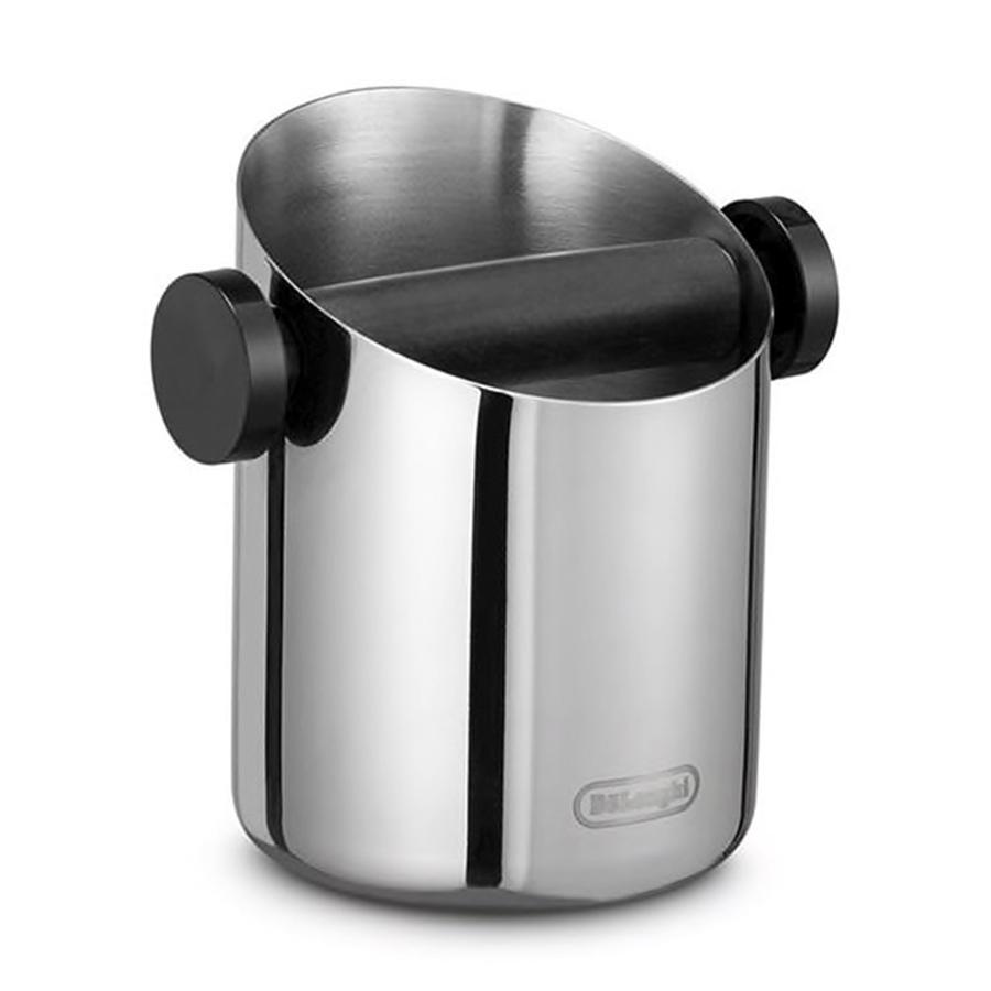 DeLonghi Knock Box DLSC059 - Premium Stainless Steel Coffee Grounds Container for Espresso Machines | Perfect for Home Baristas & Coffee Shops