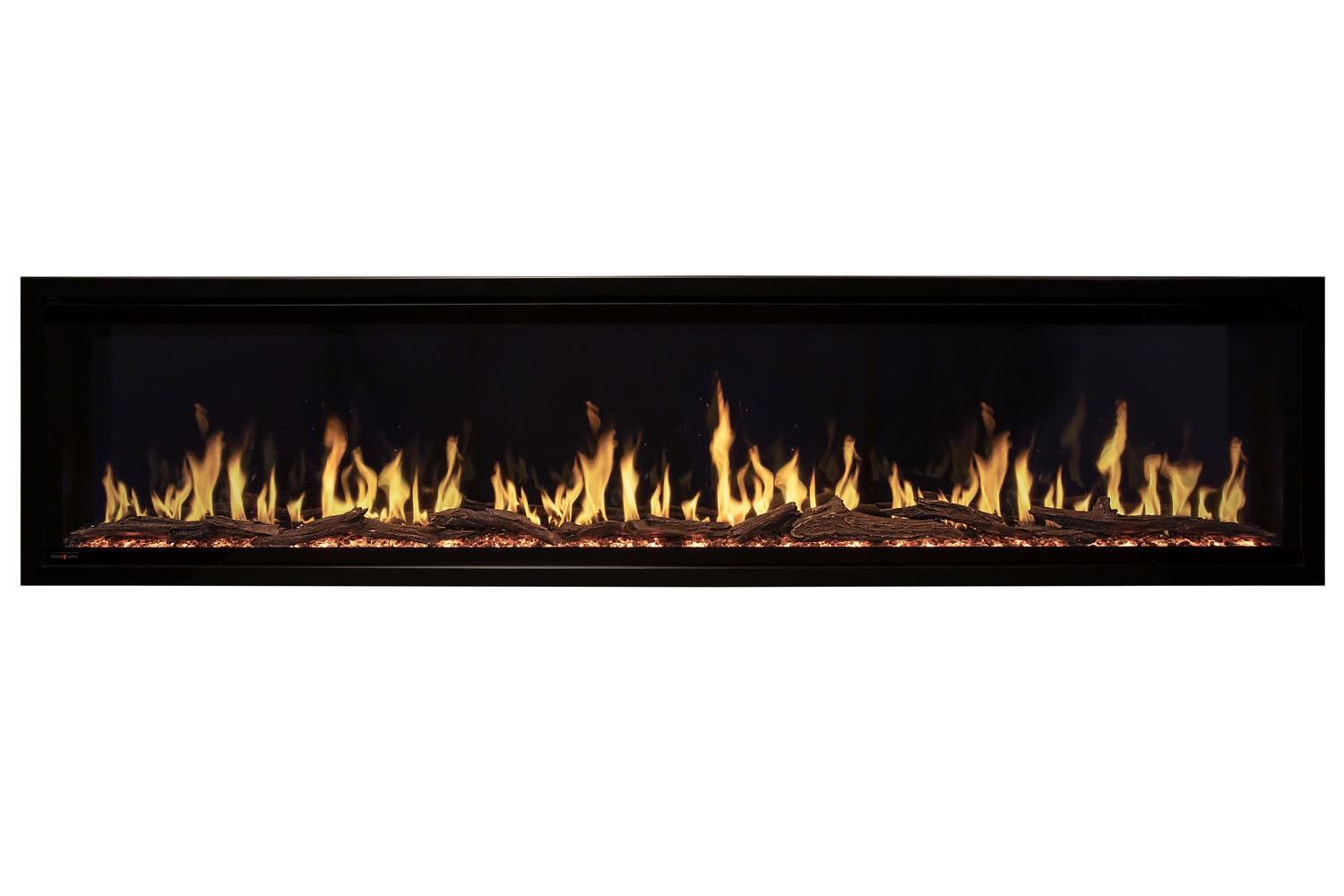 Modern Flames Orion Slim 100 Heliovision Virtual Recessed Wall Mount Electric Fireplace - Realistic LED Flame Heater for Living Room, Bedroom & Office