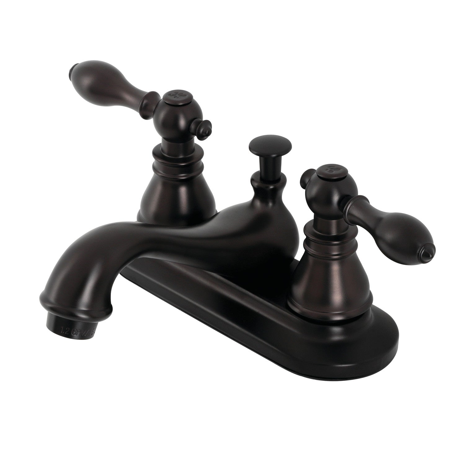 American Classic KB605ACL 4-Inch Centerset Bathroom Faucet - Double Handle 3-Hole Deck Mount with Pop-Up Drain - Oil Rubbed Bronze - Perfect for Bathroom Vanity and Sink Upgrades