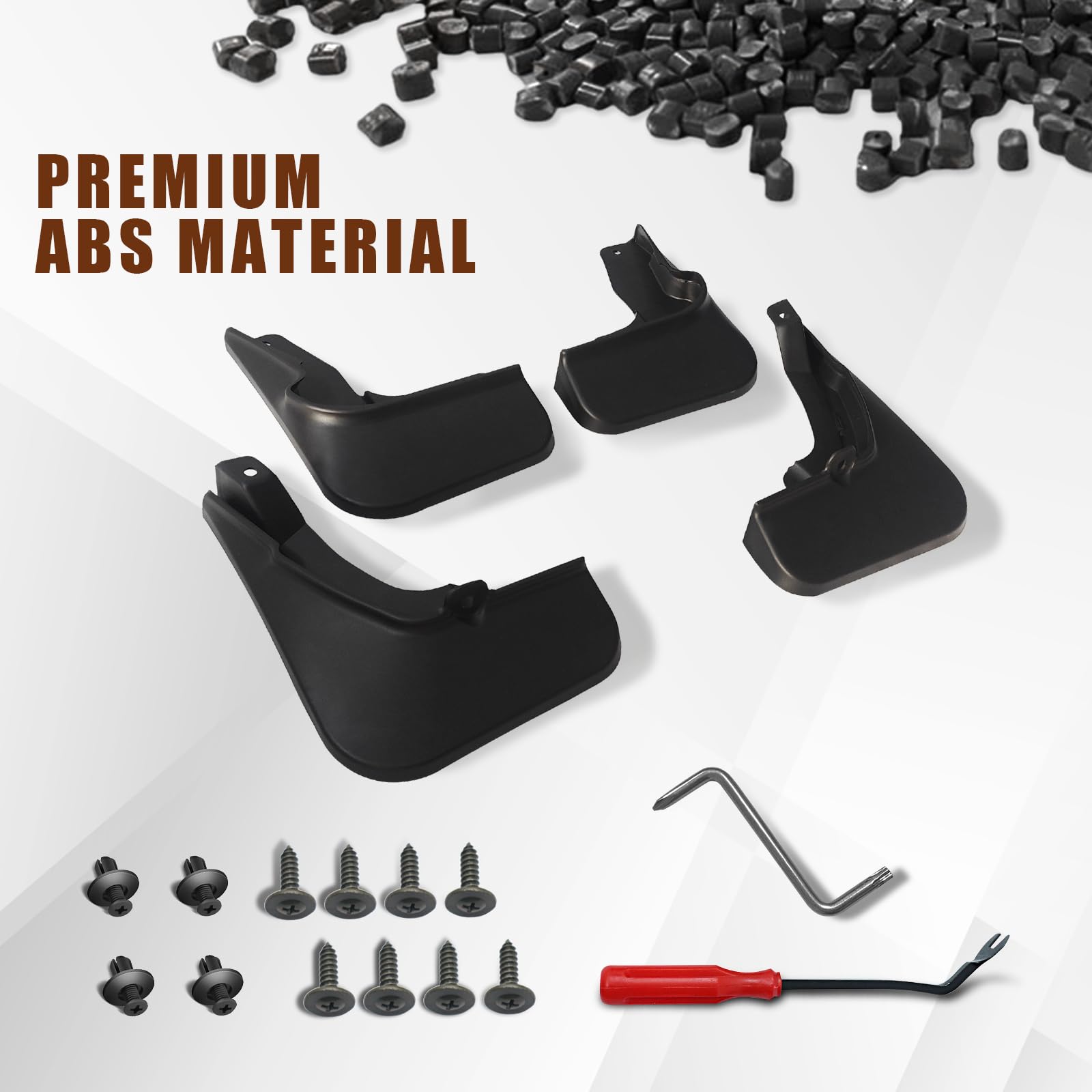 Muslogy Mud Flaps for Honda Accord 11th Gen 2023-2024 - Front & Rear Splash Guards (4Pcs) - No Drilling Required - Durable Fender Protection - Perfect for All-Weather Driving & Off-Road Adventures