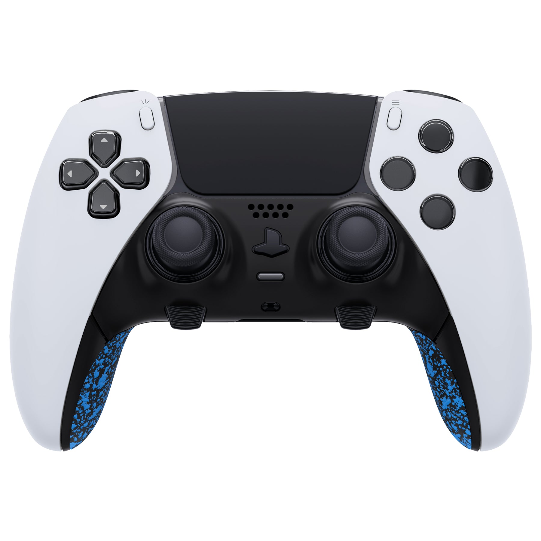 Textured Blue PS5 Edge Controller Shell - DIY Replacement Front & Back Cover with Custom Plates | Compatible with PlayStation 5 Edge Controller | Gaming Accessories for Enhanced Grip & Style