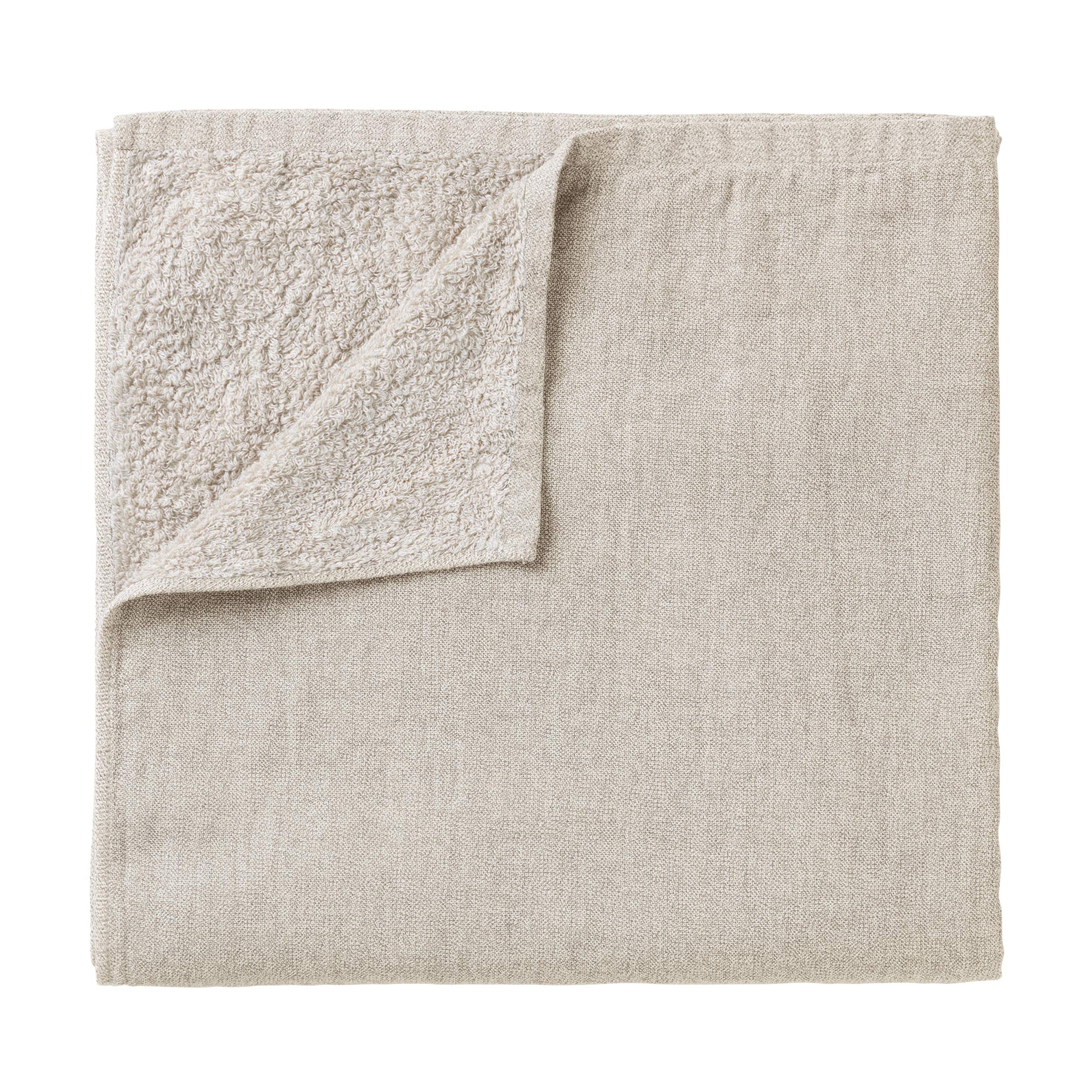 Blomus KISHO Reversible Bath Towel - Soft & Absorbent Melange Satellite Design (Taupe) 28x55 inches / 70x140 cm - Perfect for Spa, Bathroom & Luxury Hotels