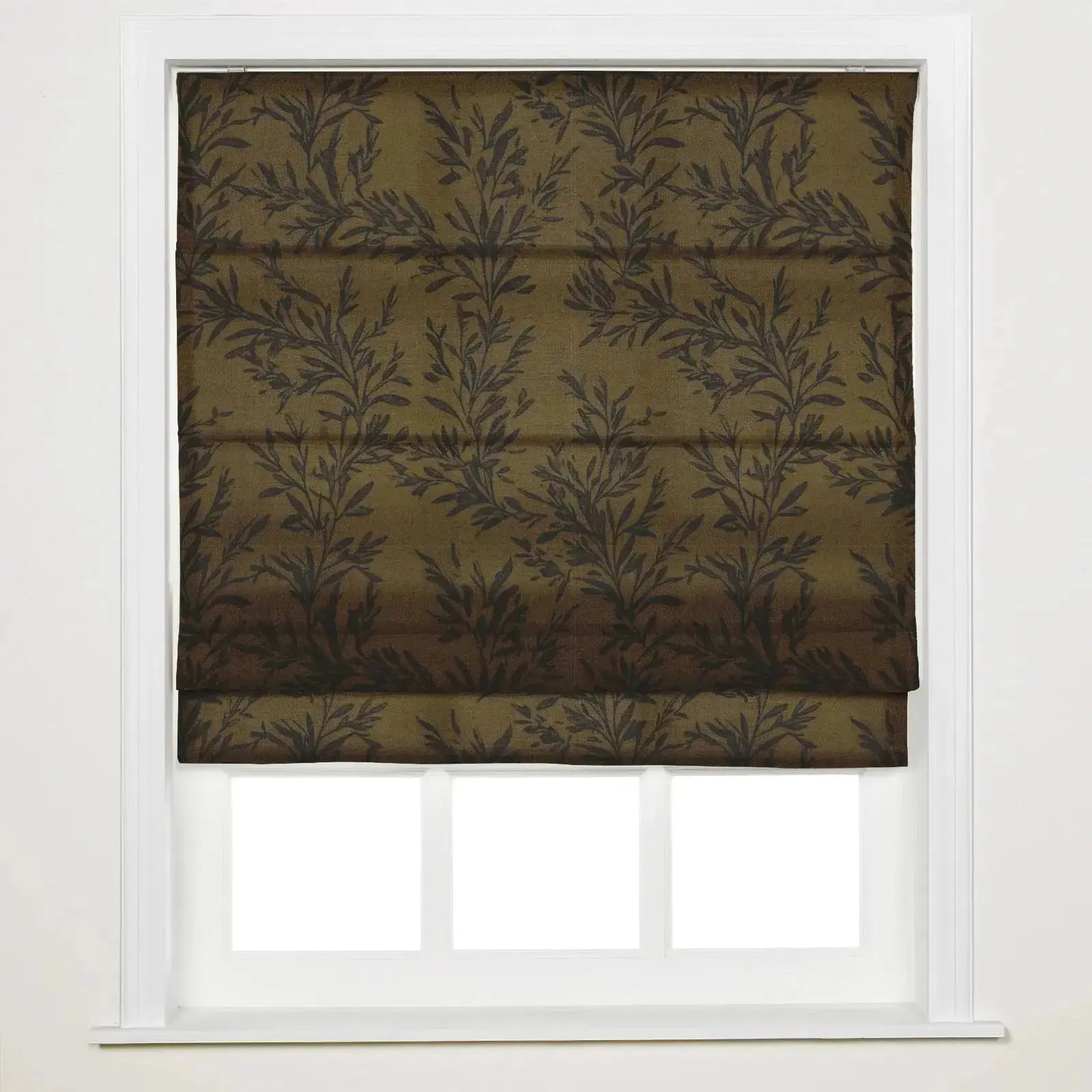 Elegant Sara Le Printed Roman Shade - Cordless Window Treatment for Plus Size Windows | Perfect for Living Room, Bedroom & Home Office Decor