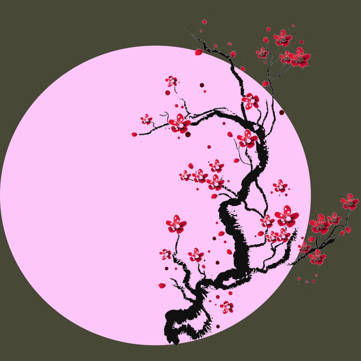 AnimeStyles Cherry Blossom Tree Graphic T-Shirt for Men - Soft Cotton Casual Tee for Spring Outfits, Anime Fans & Streetwear Fashion