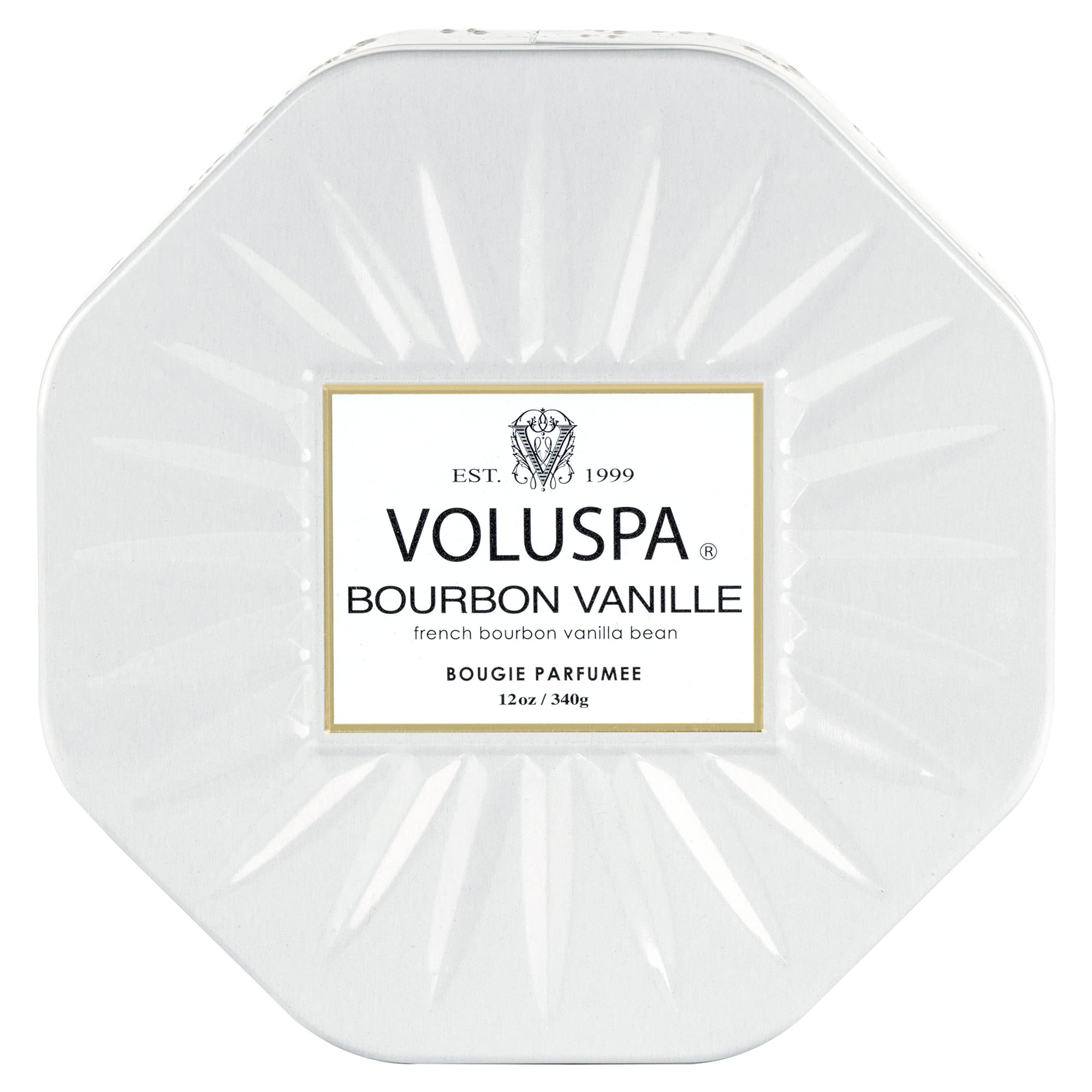 Voluspa Bourbon Vanille Scented Candle - 3 Wick, 12oz Coconut Wax Candle with 40-Hour Burn Time - Handcrafted in USA - Perfect for Home Decor, Relaxation & Aromatherapy