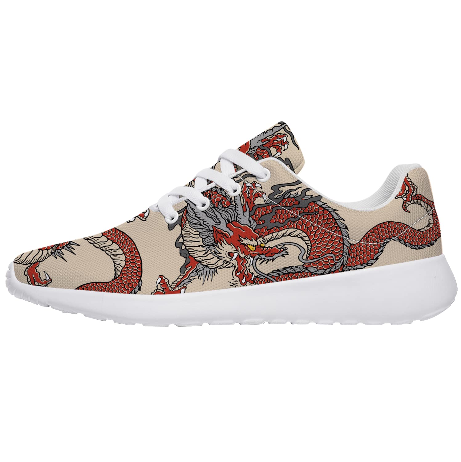 Dragon Design Running Shoes for Women & Men - Lightweight Athletic Sneakers for Tennis, Golf, Walking | Perfect Sports Gift for Him & Her | Ideal for Gym, Workouts, and Casual Wear