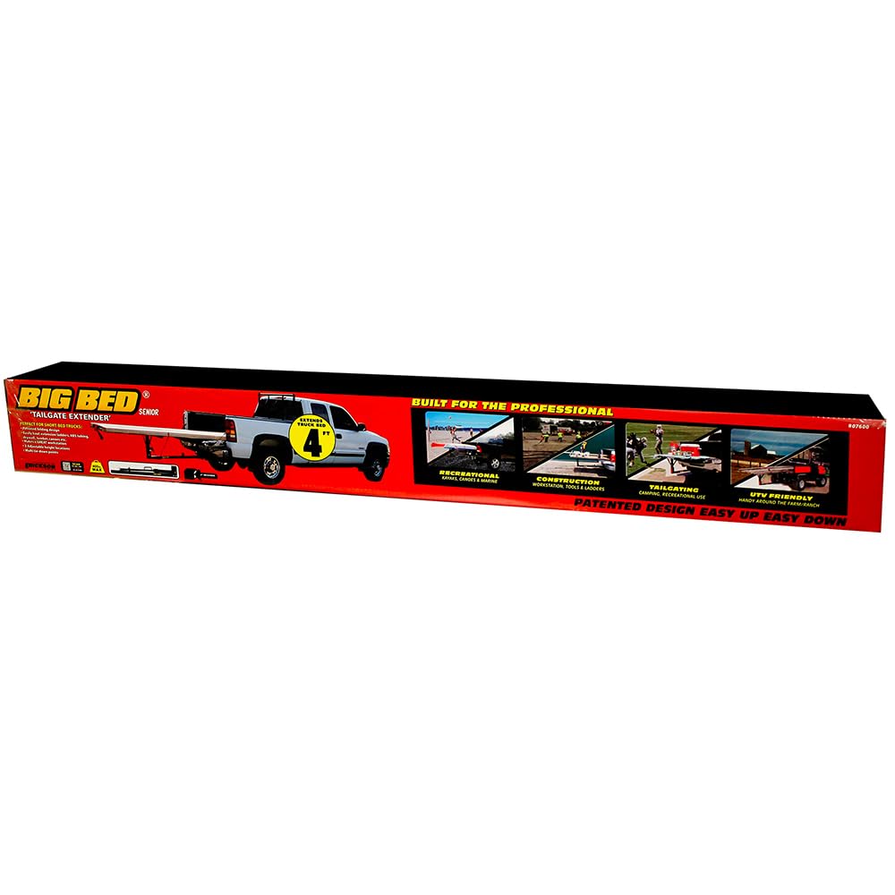 Erickson 07600 Heavy Duty Pick-Up Truck Bed Extender - 400 lb Capacity for Big Bed Senior Models | Perfect for Hauling Lumber, ATVs & Camping Gear
