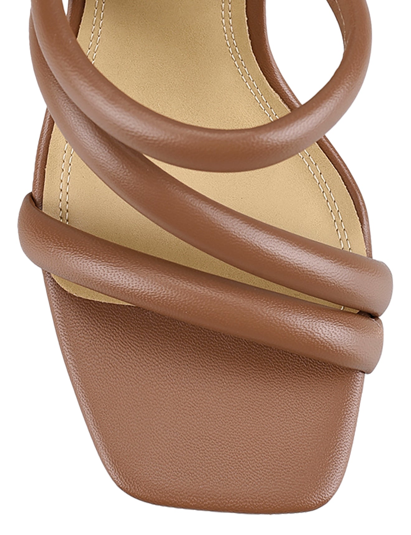 Spence Women's Heeled Sandals - Cinnamon Leather Strappy Dress Shoes for Weddings, Parties & Evening Events