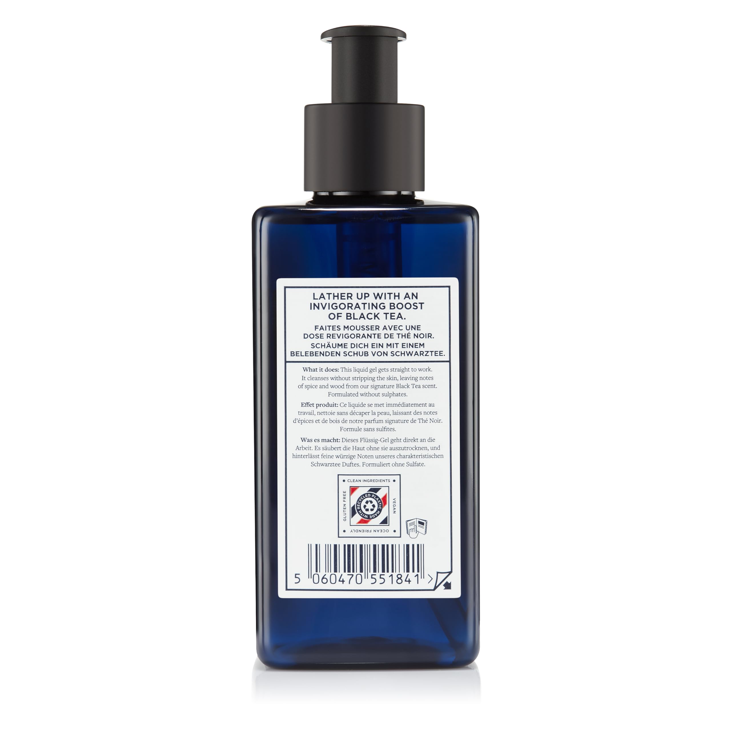 Murdock London Black Tea Scented Body Wash - 250ml | Gentle Foaming Cleanser for Men & Women | Made in England | Perfect for Daily Shower & Spa Relaxation