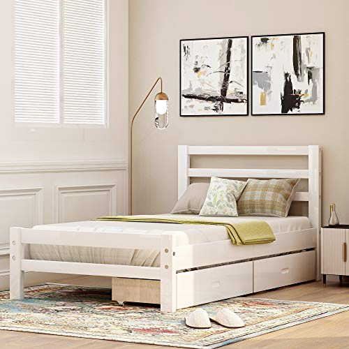 White With Two Drawers