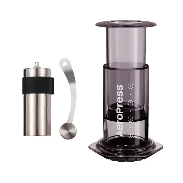 AeroPress Clear Coffee Maker Starter Kit - Portable Espresso & Coffee Press for Travel, Camping, Home & Office Brewing