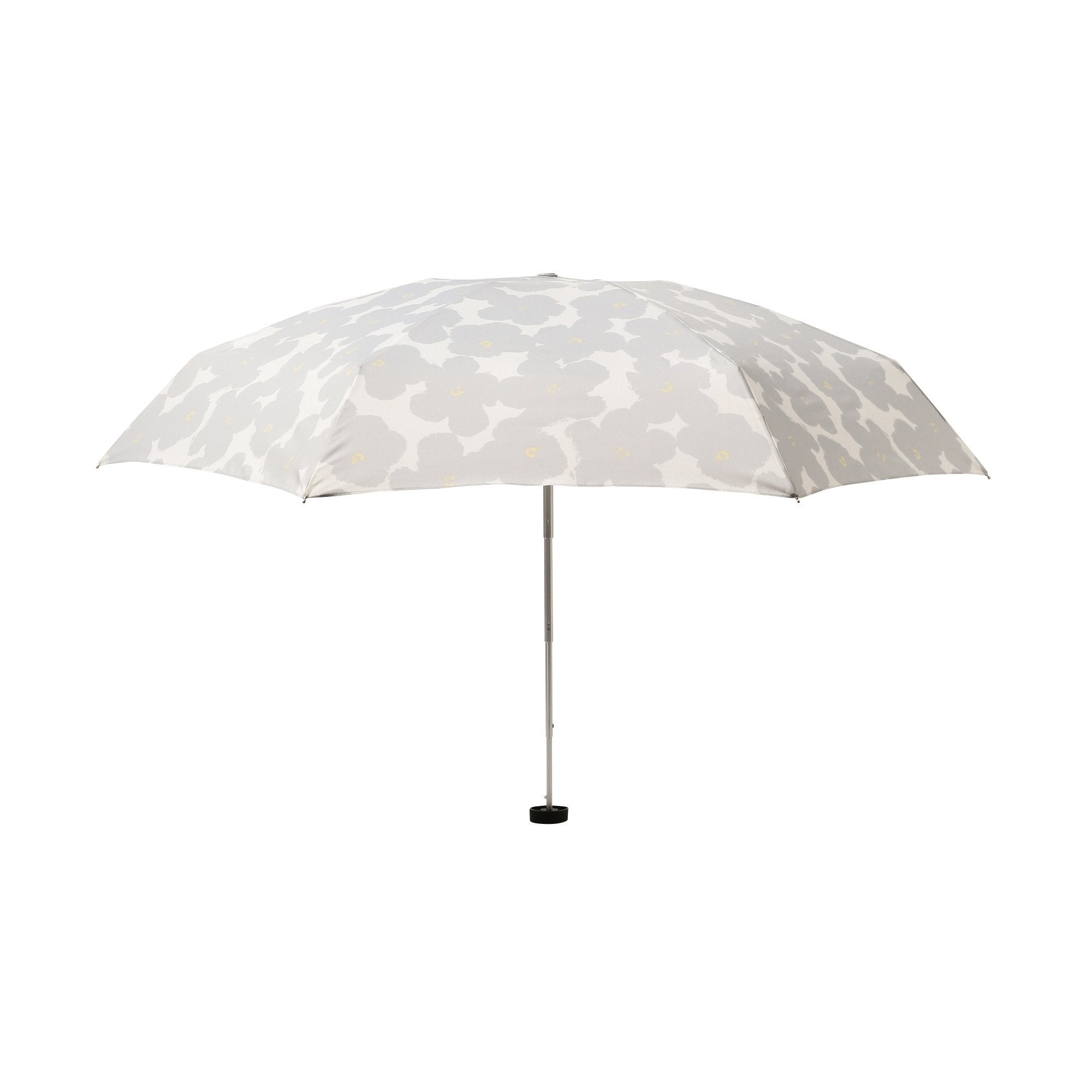 Hana Print Compact Folding Umbrella 50cm (19.7 Inches) - Lightweight Travel Umbrella for Women & Men, Windproof & Waterproof, Perfect for Rainy Days, Commuting, and Outdoor Activities - Gray