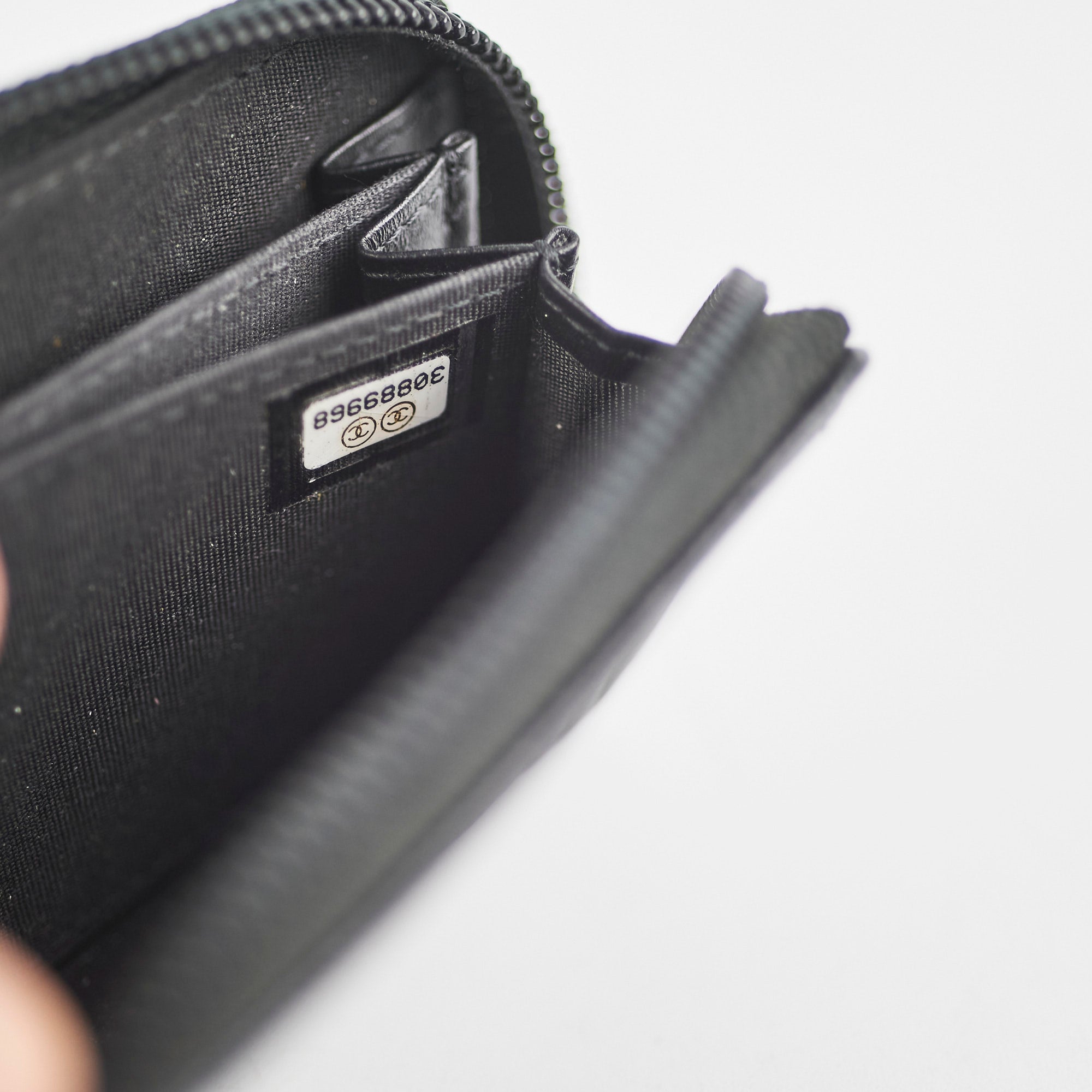 Chanel Boy Quilted Lambskin Leather Zipper Card Holder Wallet Black - Luxury Compact Wallet for Credit Cards & Cash - Perfect for Everyday Use & Travel Accessories