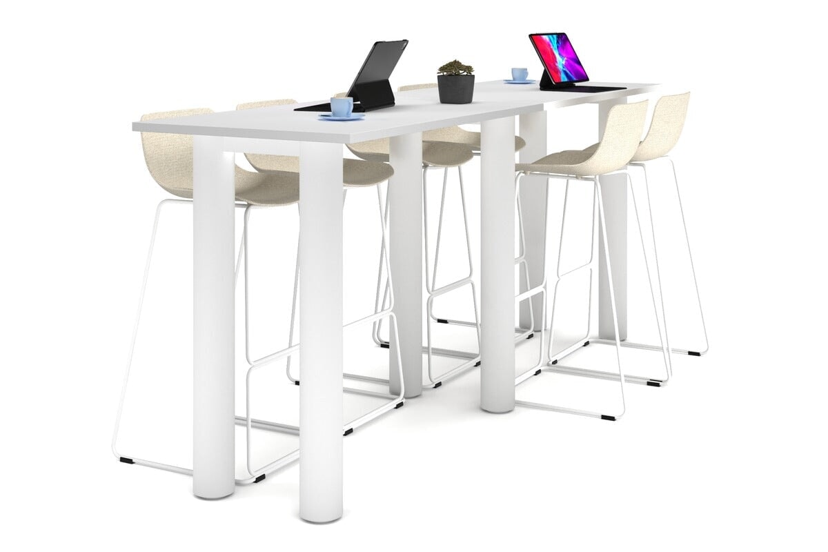 Sturdy Quadro Cylinder Legs for Large Counter Table - 2800L x 700W - Perfect for Kitchen Islands, Dining Tables & Commercial Workstations