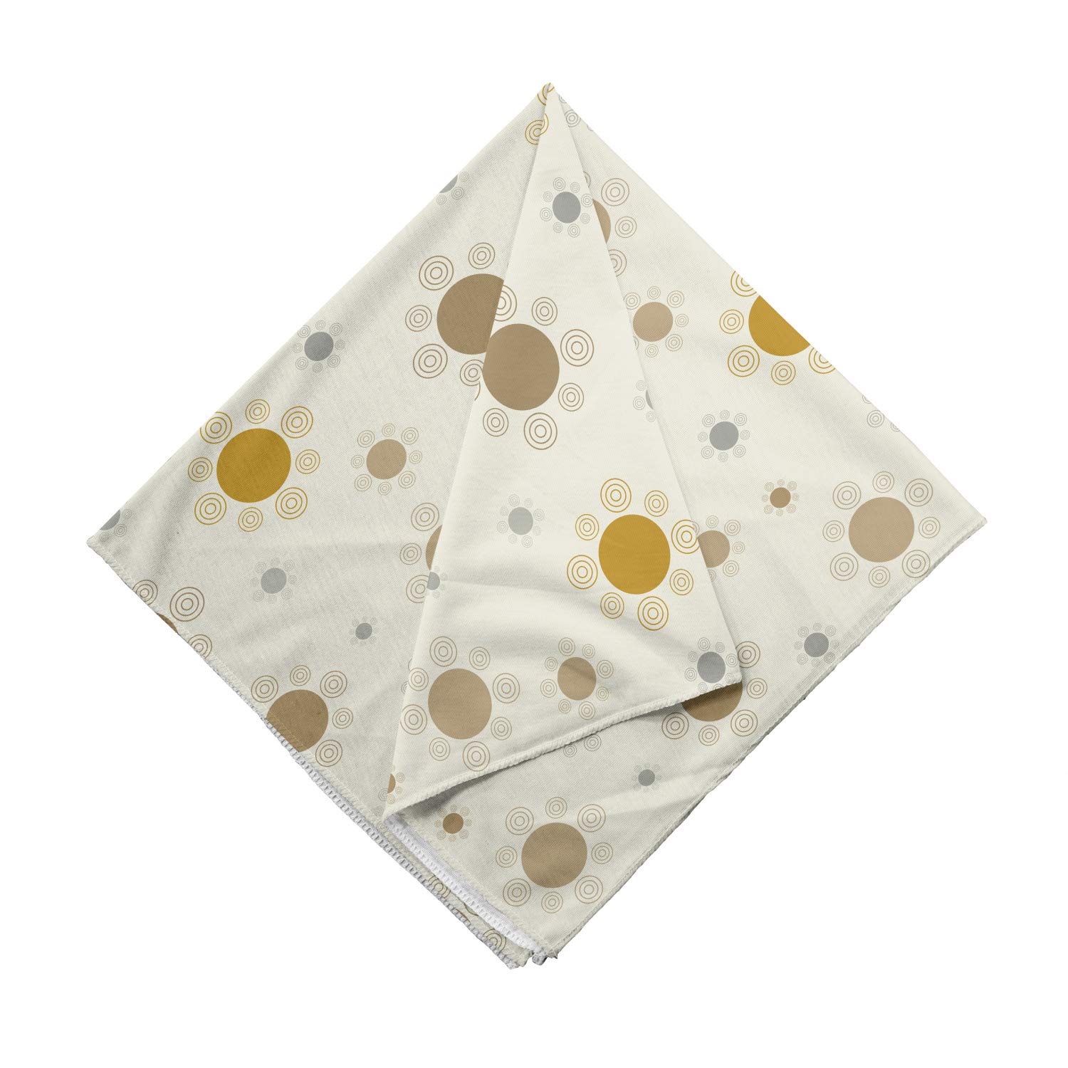 Ambesonne Abstract Bandana - Modern Earth Toned Circles Unisex Head & Neck Scarf for Men & Women - Perfect for Outdoor Activities, Music Festivals & Fashion Accessories