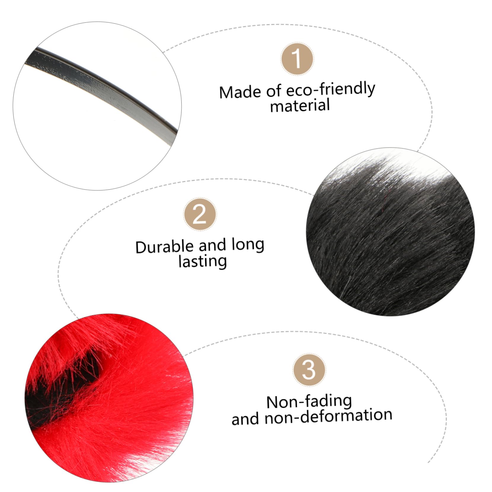 FRCOLOR Plush Cat Ear Headband for Women & Girls - Cute Kawaii Hair Accessories for Cosplay, Halloween, Parties & Daily Wear