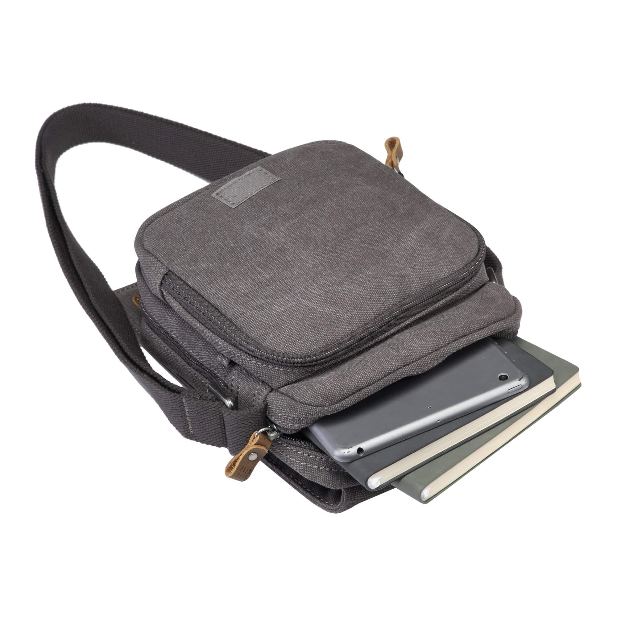 Troop London Classic Canvas Crossbody Bag for Men & Women - Stylish & Durable Messenger Bag for Travel, Work & Everyday Use