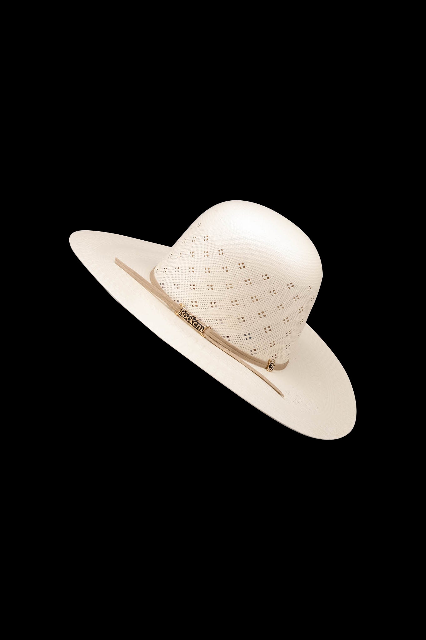 Rock'em 100X Desert Wanderer Open Crown Straw Hat for Men & Women - Wide Brim Sun Protection Hat for Outdoor, Beach, Hiking & Summer Activities