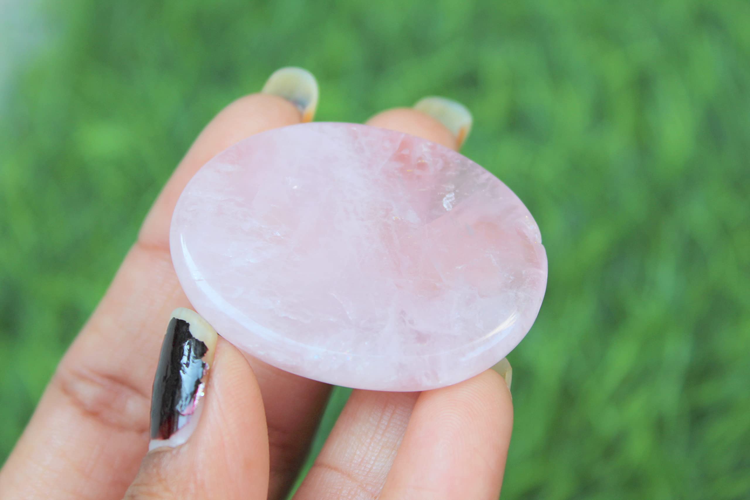 ENERGISED Rose Quartz Inspire Zibu Symbols - Angelic Reiki Healing Stones for Money Attraction & Prosperity | Spiritual Meditation, Home Decor, Gift for Crystal Lovers