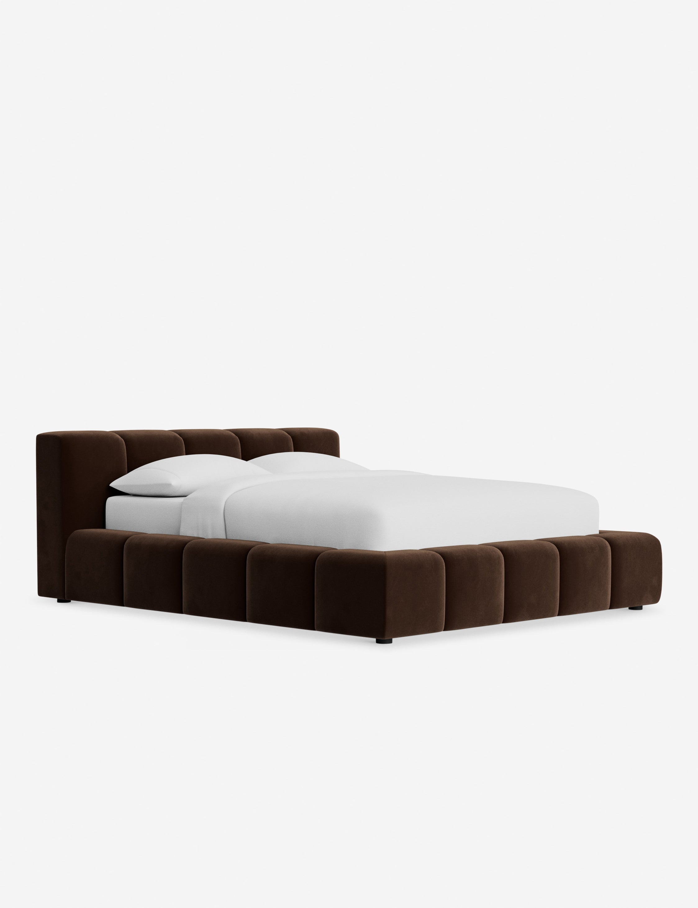 Cambry Platform Bed Frame - Modern Minimalist Wooden Bed with Headboard - Perfect for Bedroom, Guest Room & Small Spaces