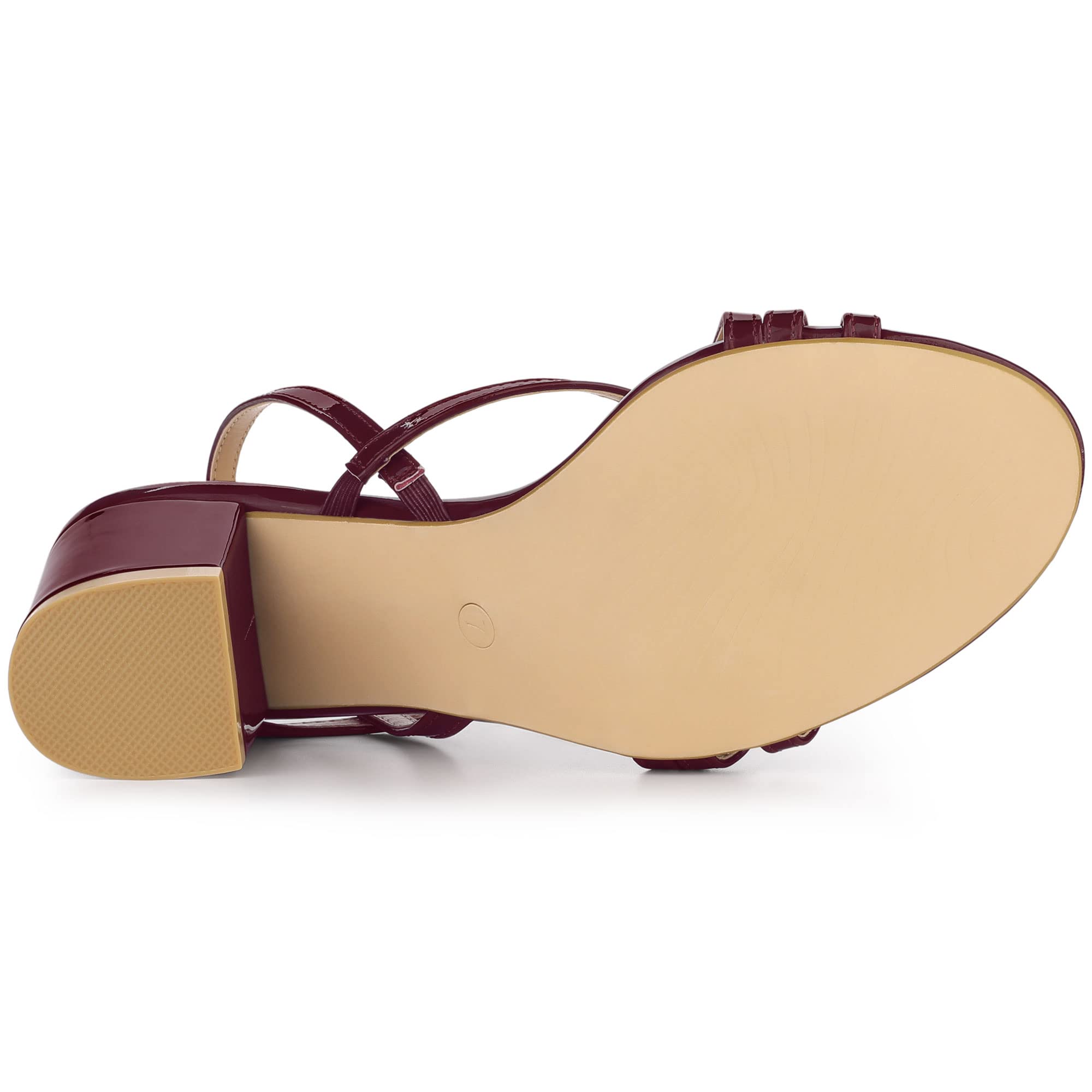 Allegra K Women's Strappy Slingback Chunky Heel Slide Sandals - Comfortable Summer Dress Shoes for Weddings, Parties & Beach Vacations