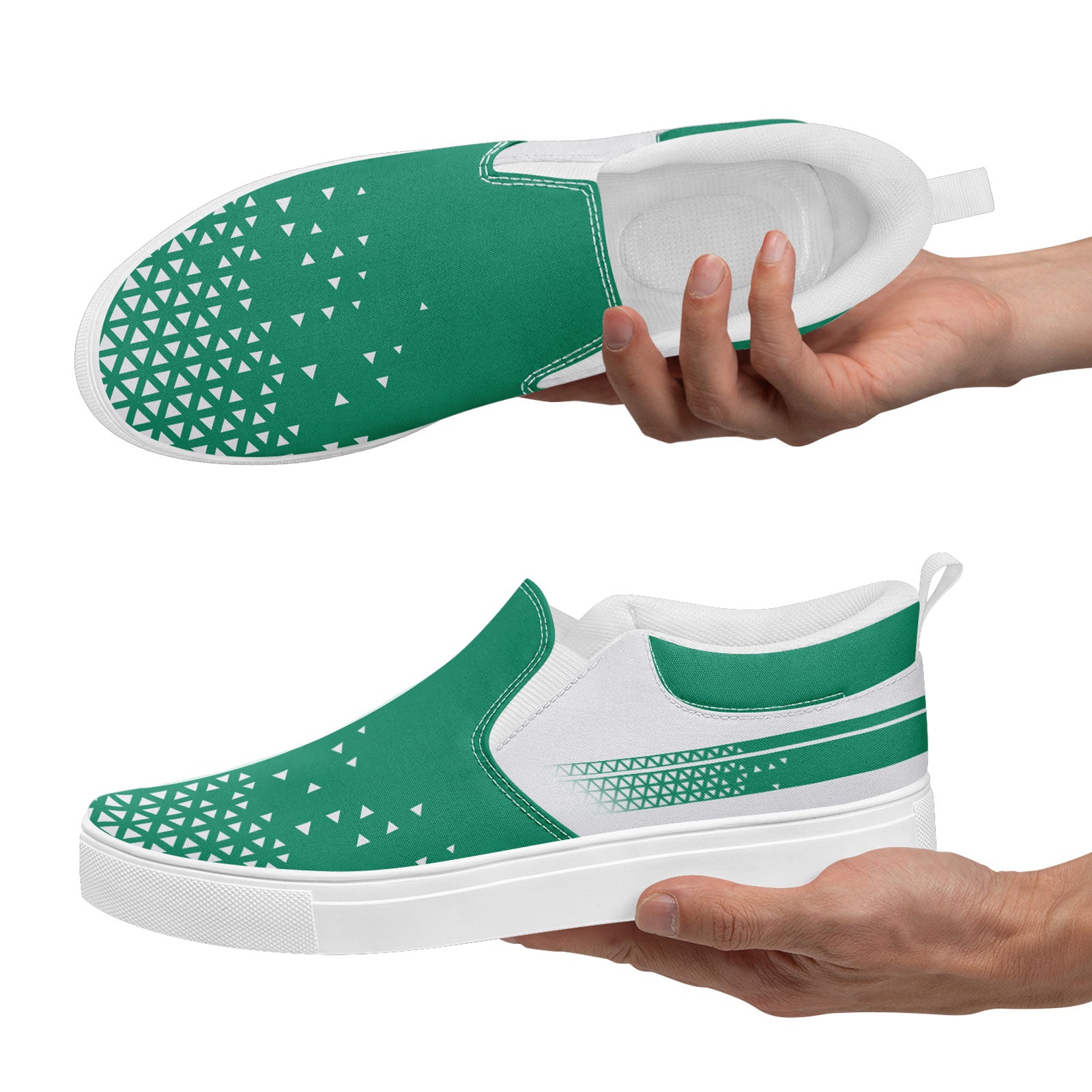 Custom Personalized Slip-On Canvas Sneakers for Men & Women - Lightweight Comfortable Walking Shoes - Perfect for Casual Wear, Travel & Everyday Use (FN071 E023042)