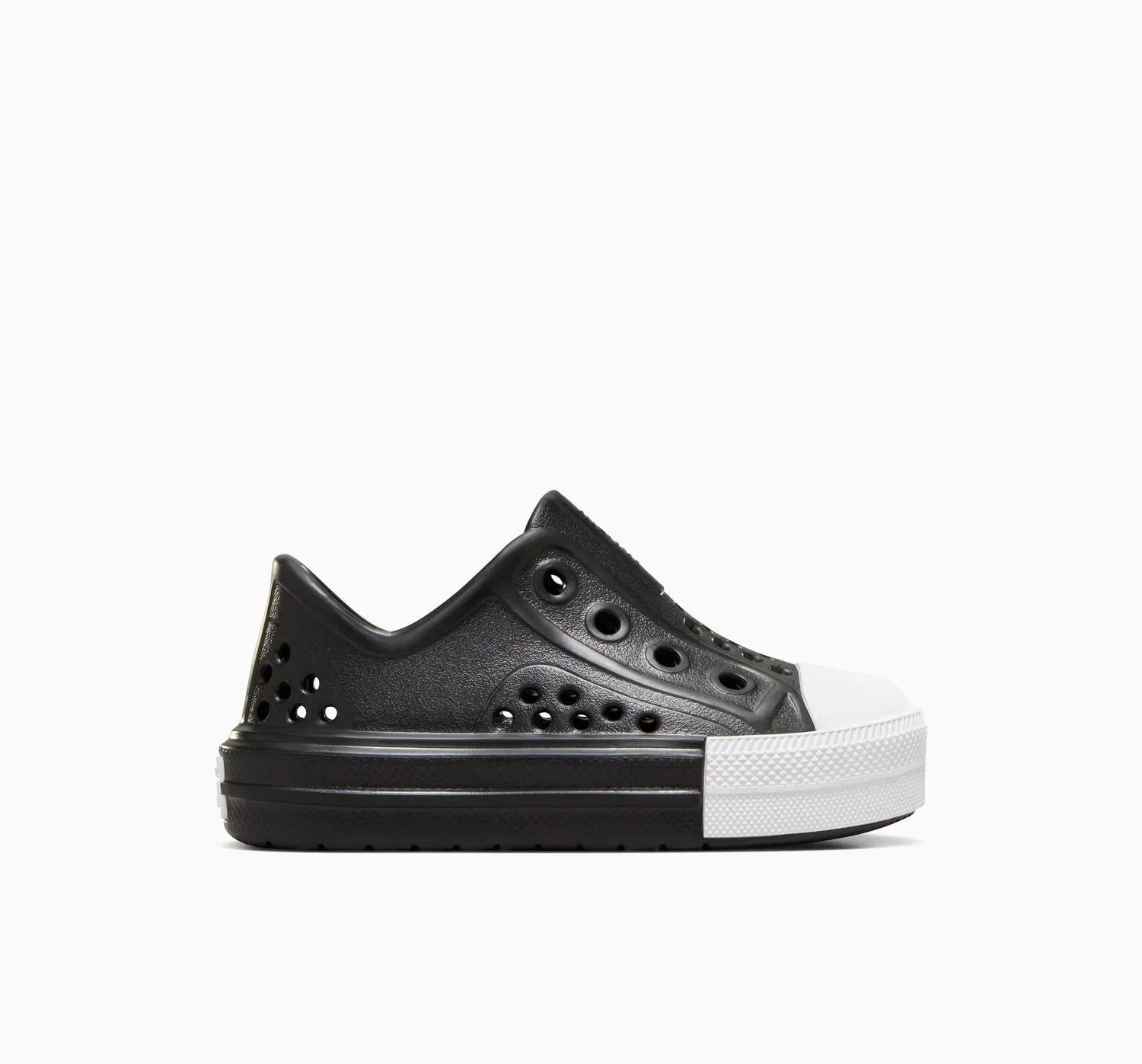 Converse Kids All Star Play Lite CX Easy On Black/White Clogs - Comfortable Slip-On Sneakers for Boys & Girls - Perfect for School, Play & Everyday Wear