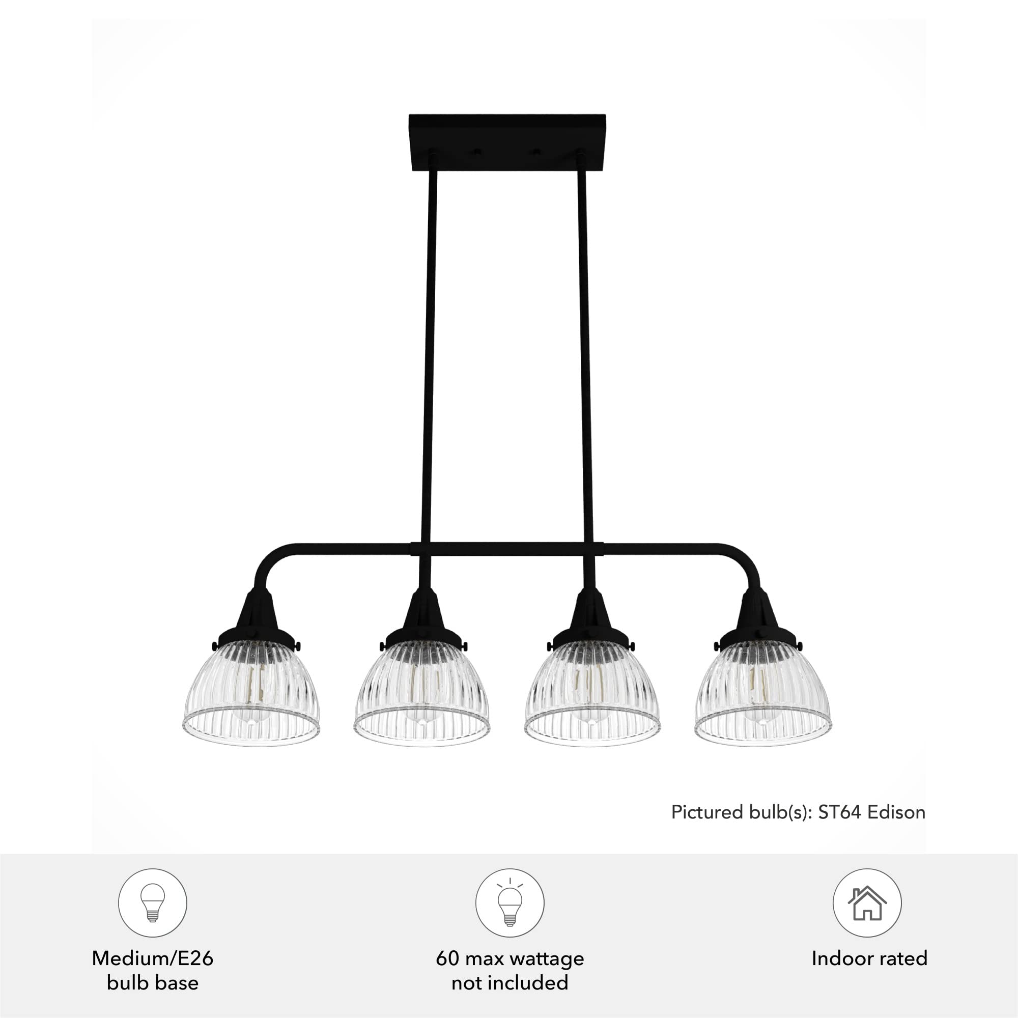 Hunter Fan Company 19184 Cypress Grove 5-Light Chandelier in Natural Iron Finish - Rustic Farmhouse Ceiling Light Fixture for Dining Room, Living Room, Bedroom or Entryway