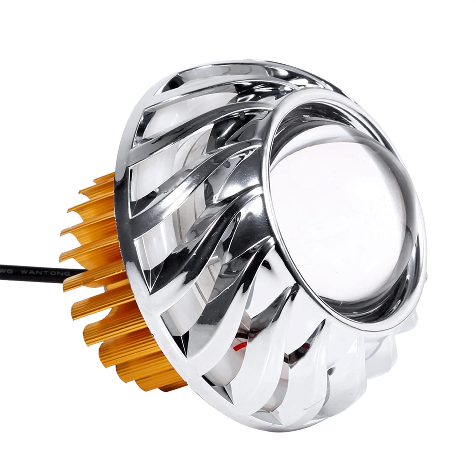 Motorcycle LED Headlight - Blue Angel Eye Projector for Night Riding