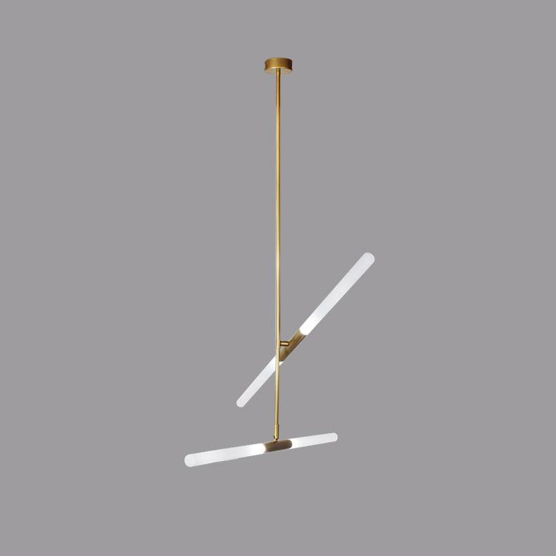 Hash Linear Suspension Light Fixture - Modern Minimalist Pendant Lighting for Kitchen Island, Dining Room & Bedroom