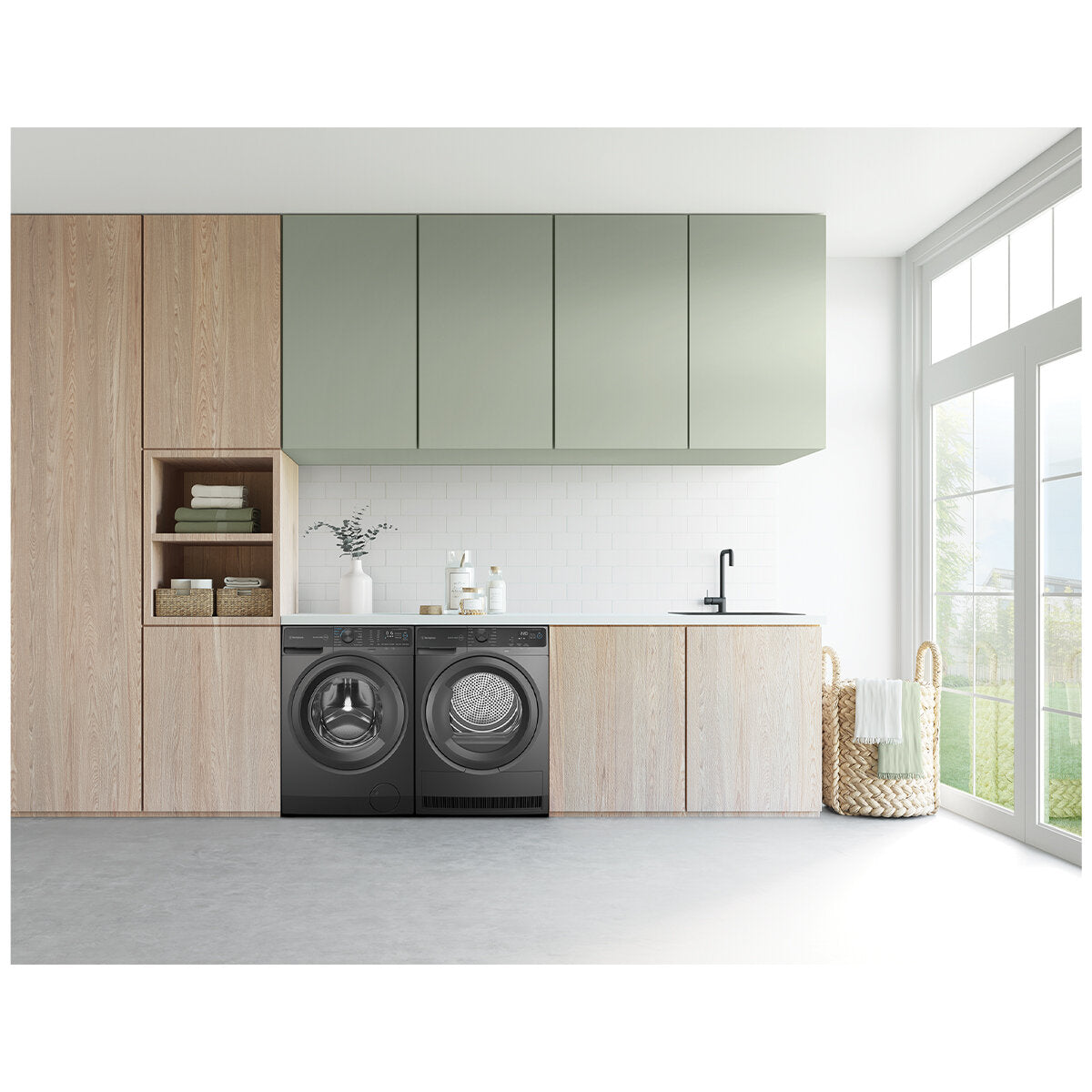 Westinghouse 9kg Heat Pump Dryer WDH904N7SA - Energy Efficient, EasyCare 700 Series, Metallic Grey - Perfect for Small Families & Apartments