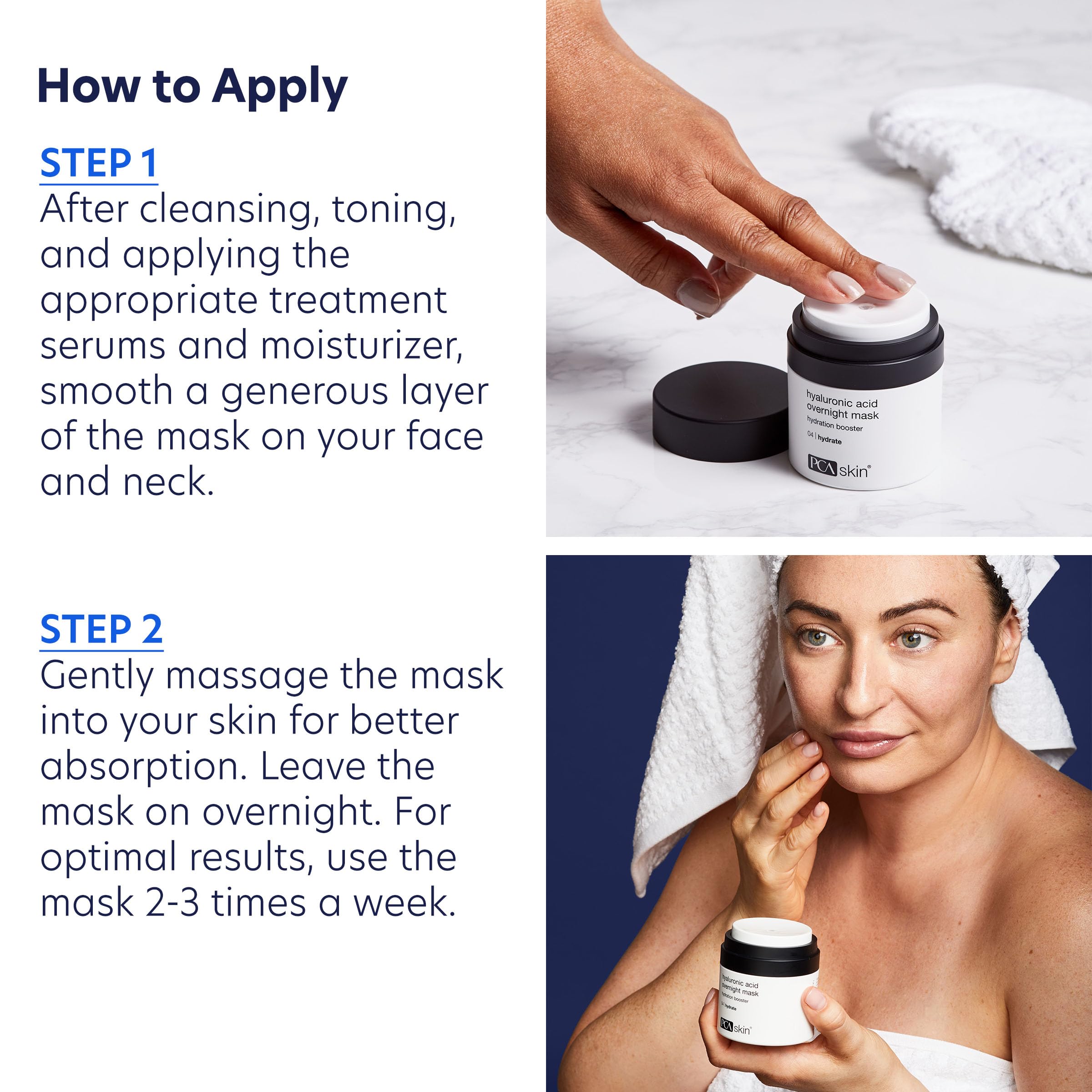 PCA SKIN Overnight Face Mask with Hyaluronic Acid - Brightening & Hydrating Anti-Aging Night Treatment - Rejuvenates Skin While You Sleep - Boosts Radiance & Luminosity - 1.8 oz Jar - Perfect for Nighttime Skincare Routine & Travel