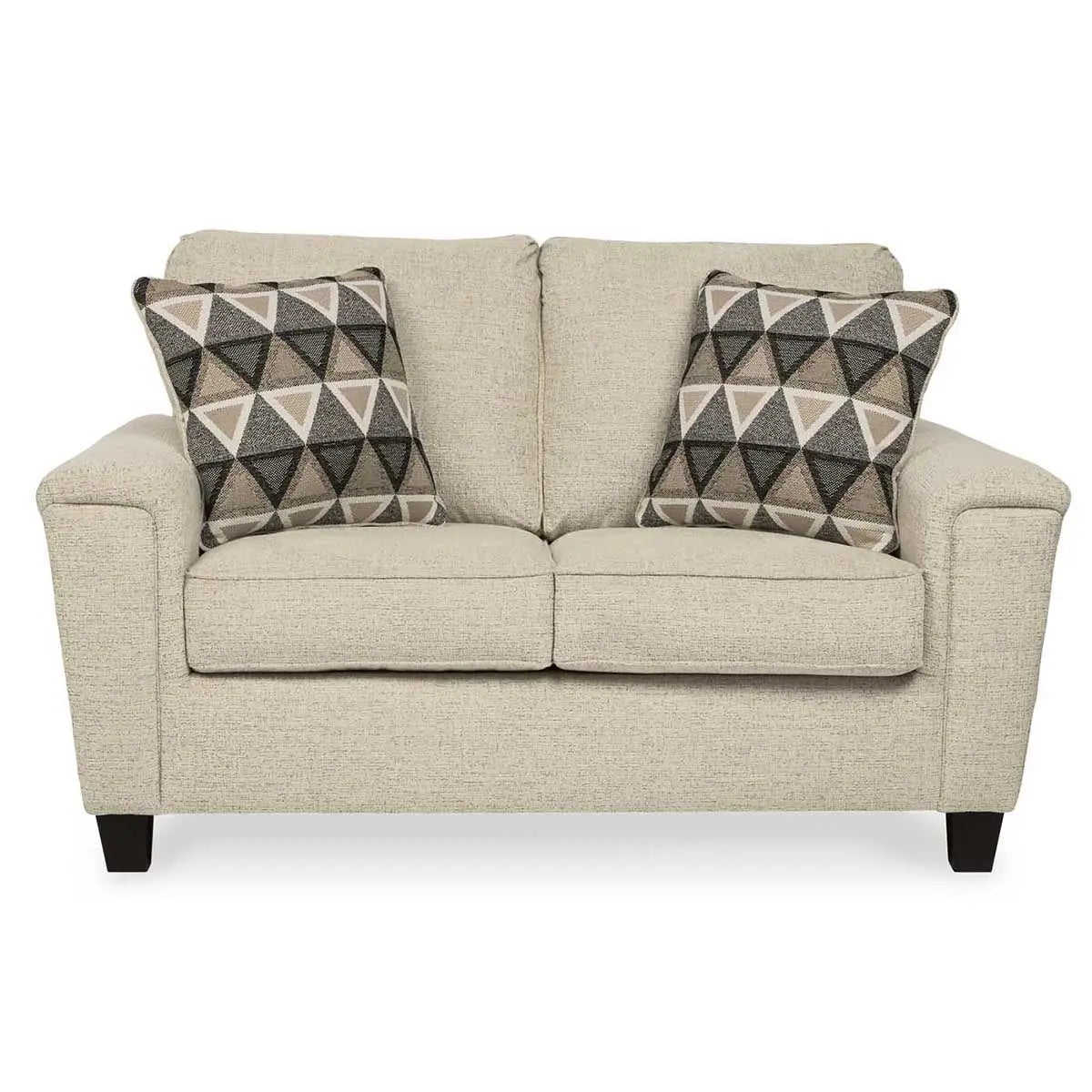 Abinger Loveseat in Natural - Comfortable Two-Seater Sofa for Living Room, Lounge & Small Spaces - Perfect for Apartments, Dorms & Cozy Homes
