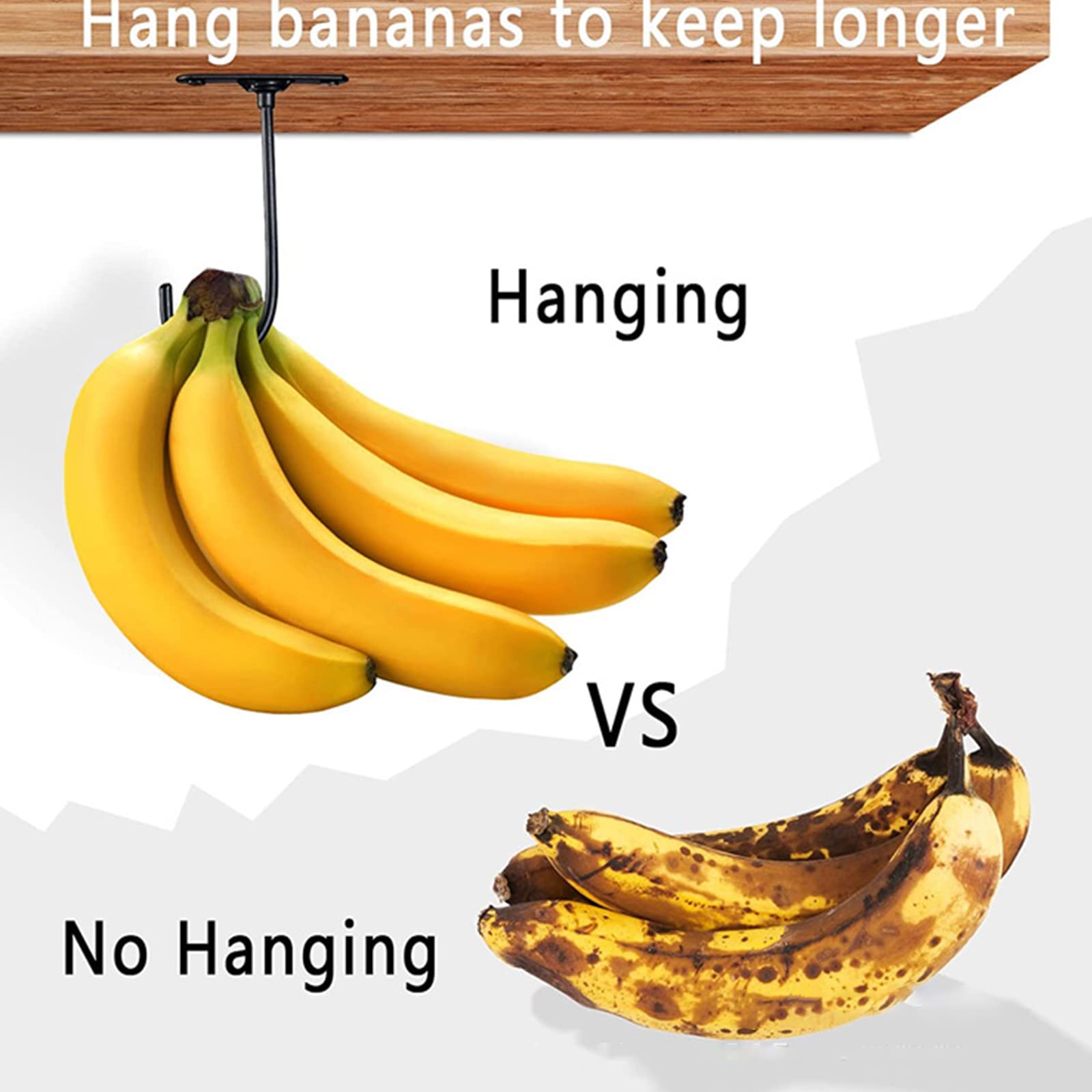 Banana Hanger Hook for Kitchen & Home - Hanging Bananas & Supplies