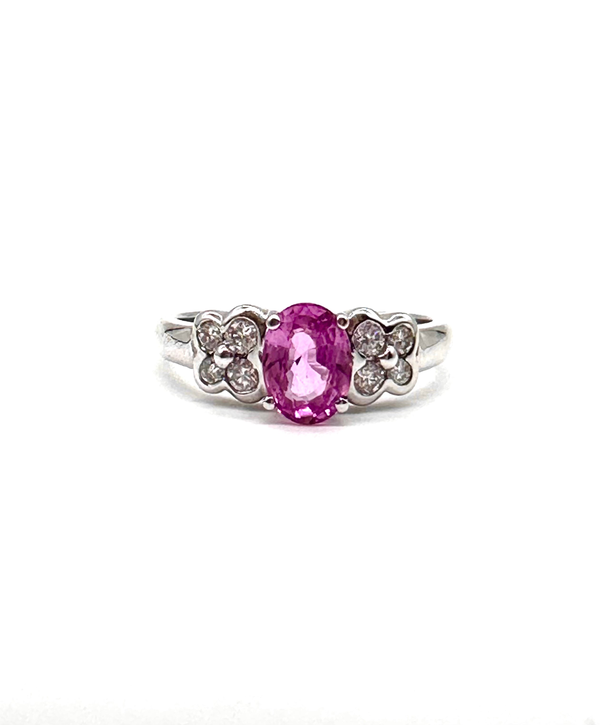 Exquisite Pink Sapphire and Diamond Ring for Women | 14K Gold Engagement & Wedding Band | Elegant Jewelry Gift for Her | Perfect for Anniversaries, Proposals & Special Occasions