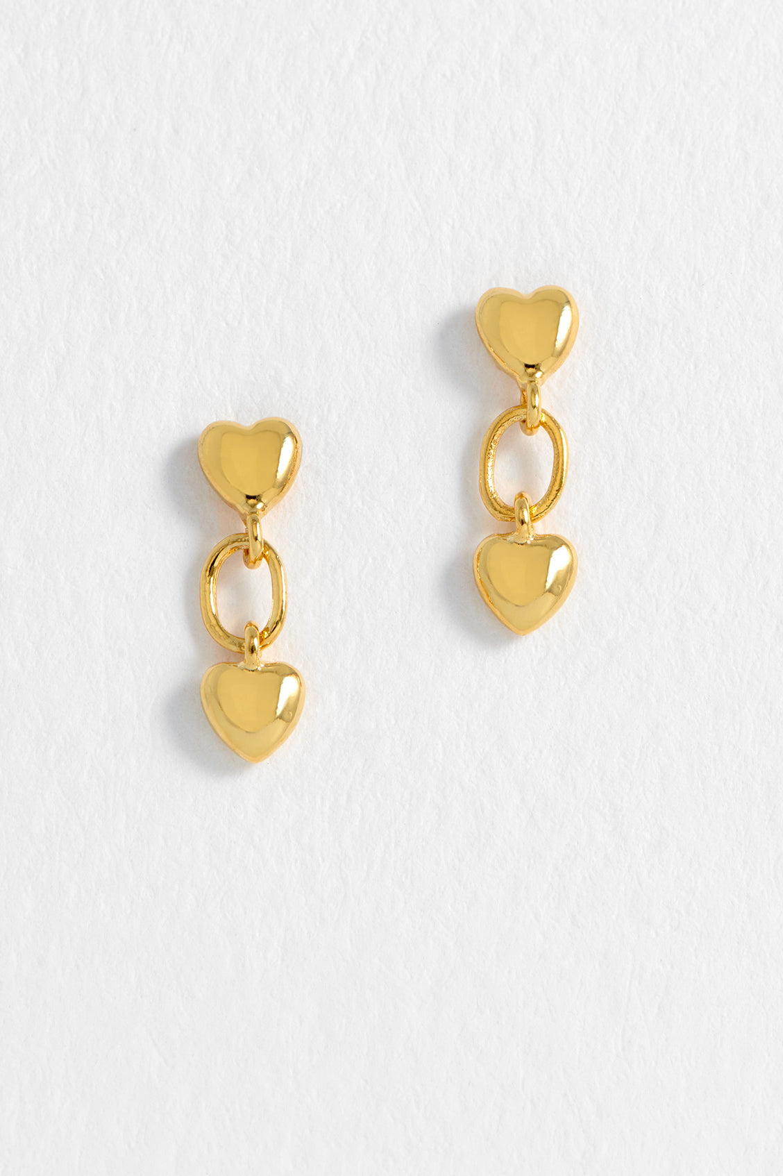 Linked Heart Stud Earrings for Women - Dainty Gold/Silver Heart Earrings for Everyday Wear - Perfect for Gifts, Date Nights & Special Occasions