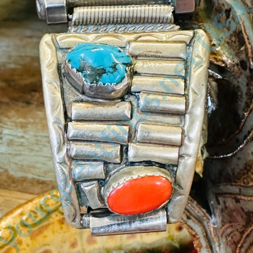 Vintage Alpaca Silver Dakota Style Watch - Handcrafted Mexican Timepiece with Spanish Engraving | Perfect for Boho Fashion, Gift Giving & Cultural Enthusiasts