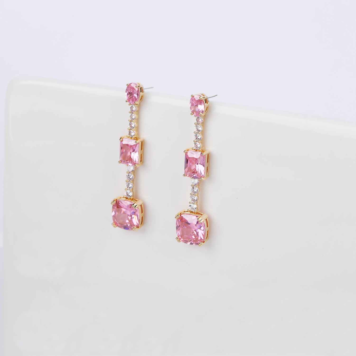 Elegant Long Thin Zircon Water Drop Earrings for Women - Perfect for Parties, Weddings & Special Occasions - CE11694