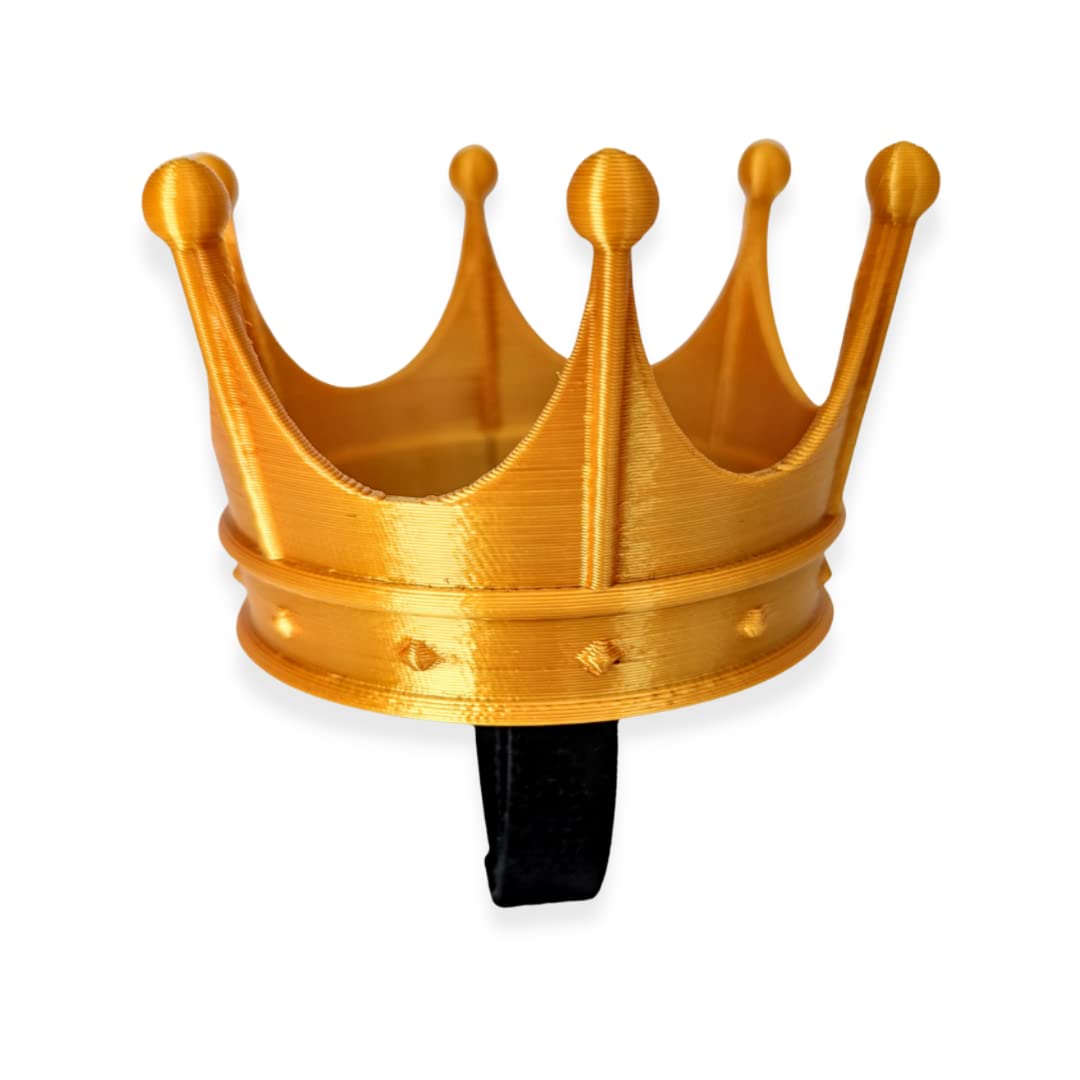 Princess Crown Headphone Attachment - Gold Cosplay Ears for Gamers & Streamers with Self-Fastener | Perfect for Gaming, Live Streaming & Costume Parties (Multiple Colors Available)