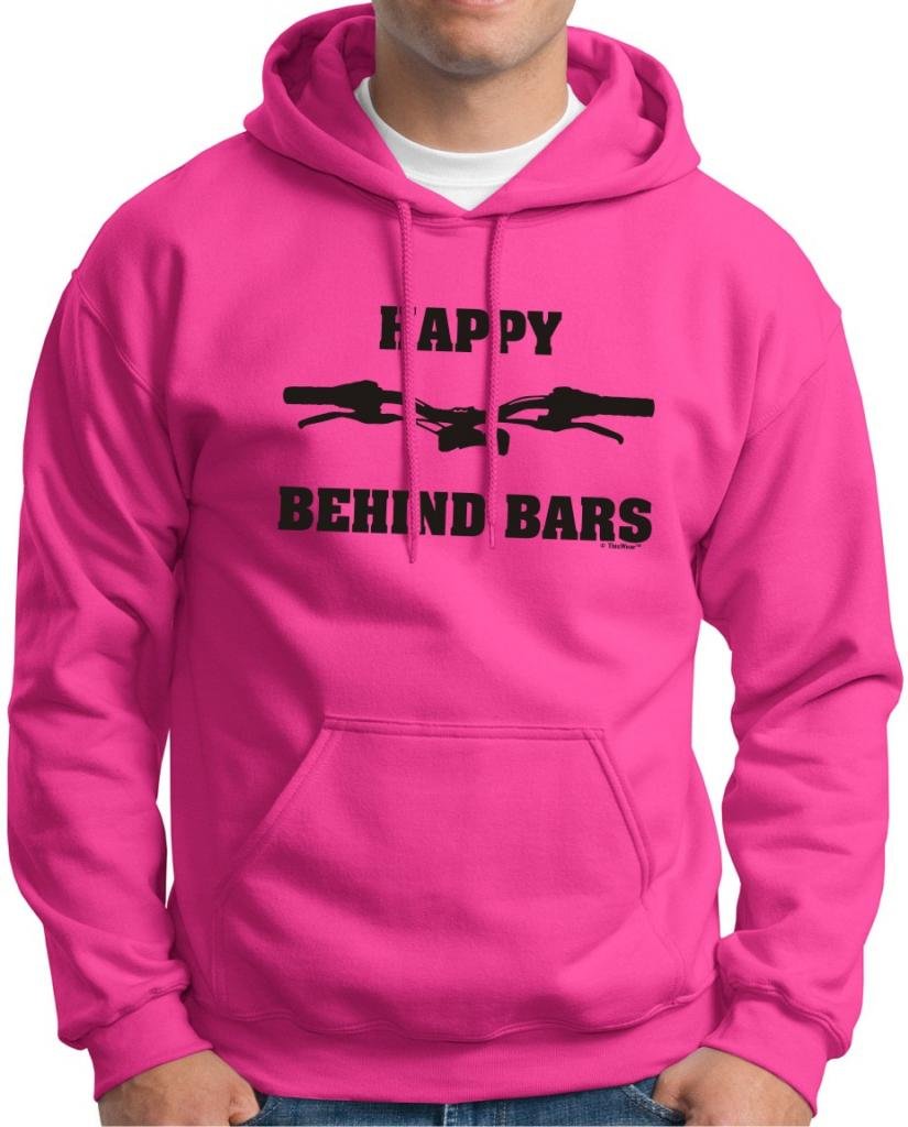 Happy Behind Bars Dirt Bike Hoodie - Men's & Women's Motorcycle Sweatshirt for Bikers - Comfortable Riding Apparel for Off-Road Adventures & Casual Wear