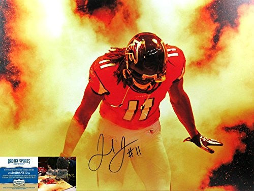 Julio Jones Autographed Atlanta Falcons 24x32 NFL Signed Canvas Wall Art - Perfect for Man Cave, Sports Memorabilia Collection & Game Room Decor
