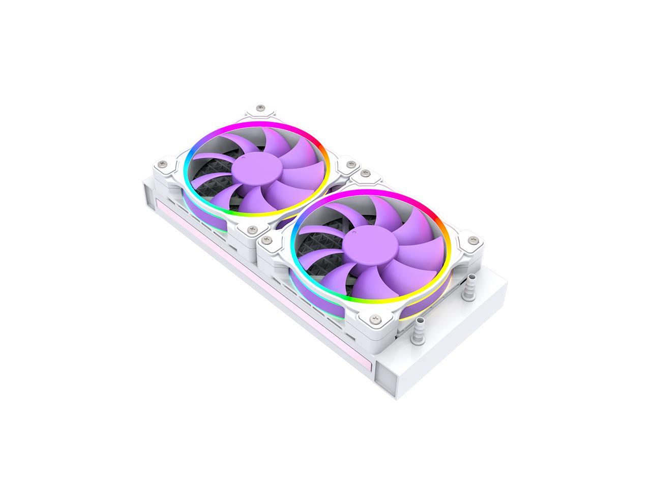 ID COOLING ZF Series 120mm Purple Addressable RGB LED Fan - High Performance PC Cooling Fan with Vibrant RGB Lighting for Gaming Rigs, PC Builds & Workstations