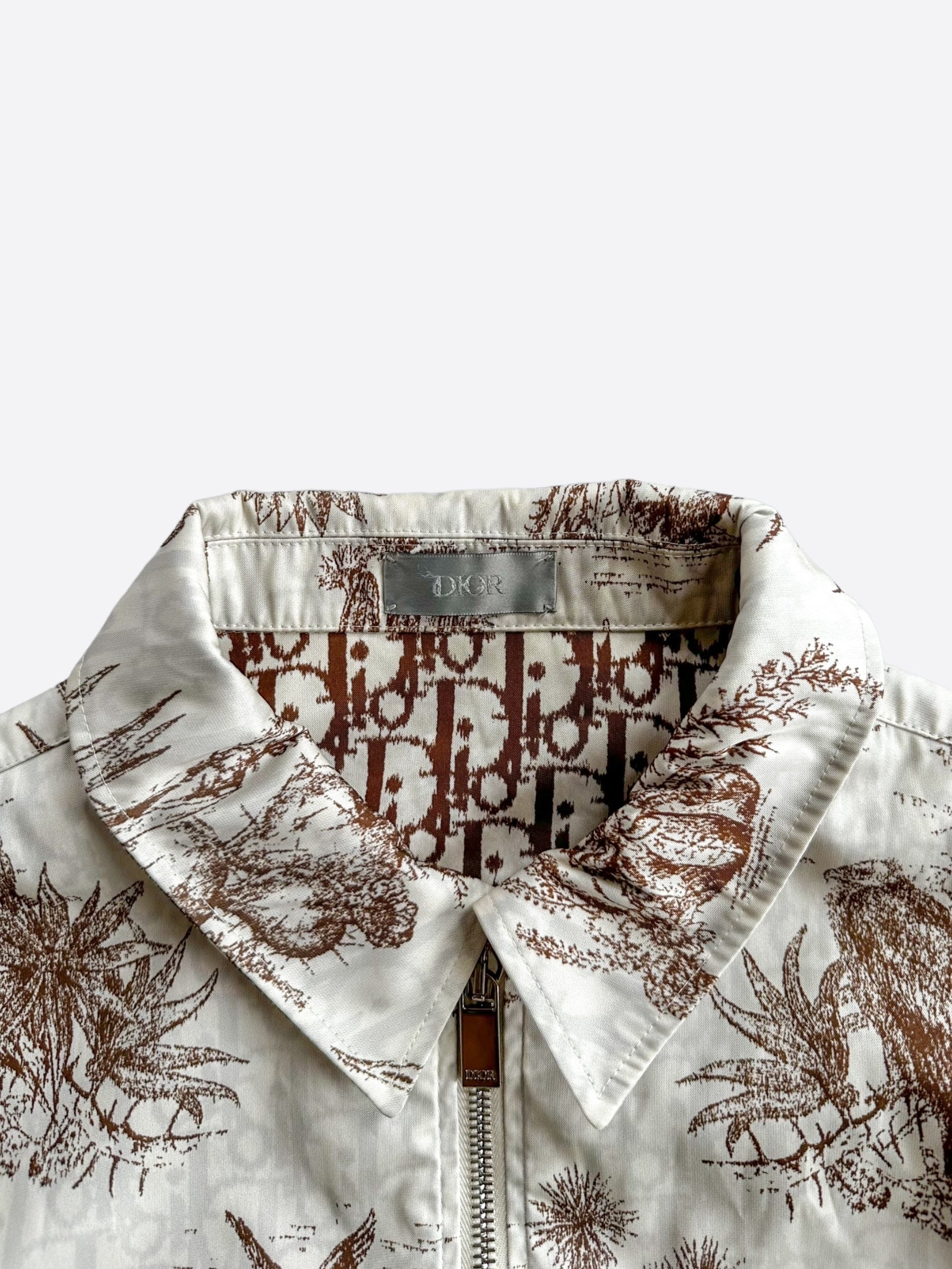 Dior Cactus Jack Brown & White Oblique Jacket - Men's Luxury Designer Jacket for Streetwear & Fashion Outfits | Perfect for Casual Wear, Parties & Special Occasions