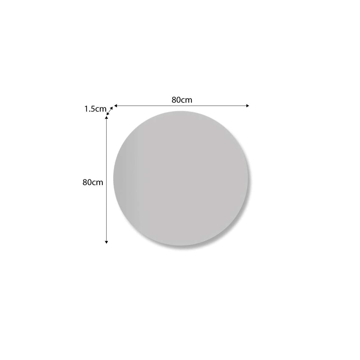 Kalili 36 Inch Frameless Round Wall Mirror - Modern Decorative Mirror for Bathroom, Bedroom, Living Room & Entryway Decor