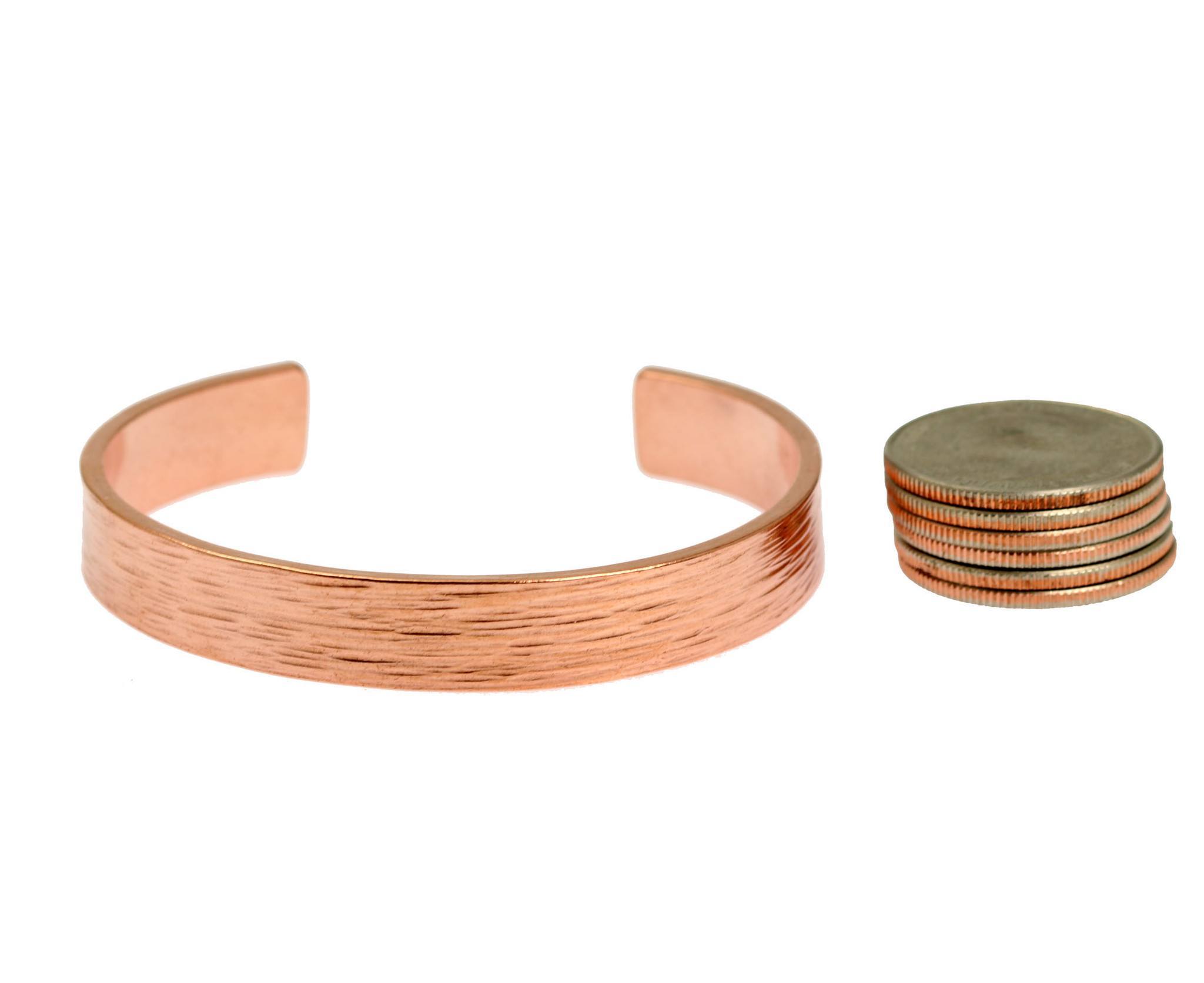 Men's Wide Bark Copper Cuff Bracelet - 10mm Wide Handmade Adjustable Bangle for Men - Perfect for Casual Wear, Gifts & Boho Style Accessories
