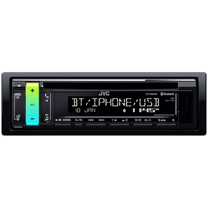 JVC KD-R890BT Bluetooth Car Stereo Receiver - Wireless Music Streaming, Hands-Free Calling, USB/AUX Input - Perfect for Commuting & Road Trips